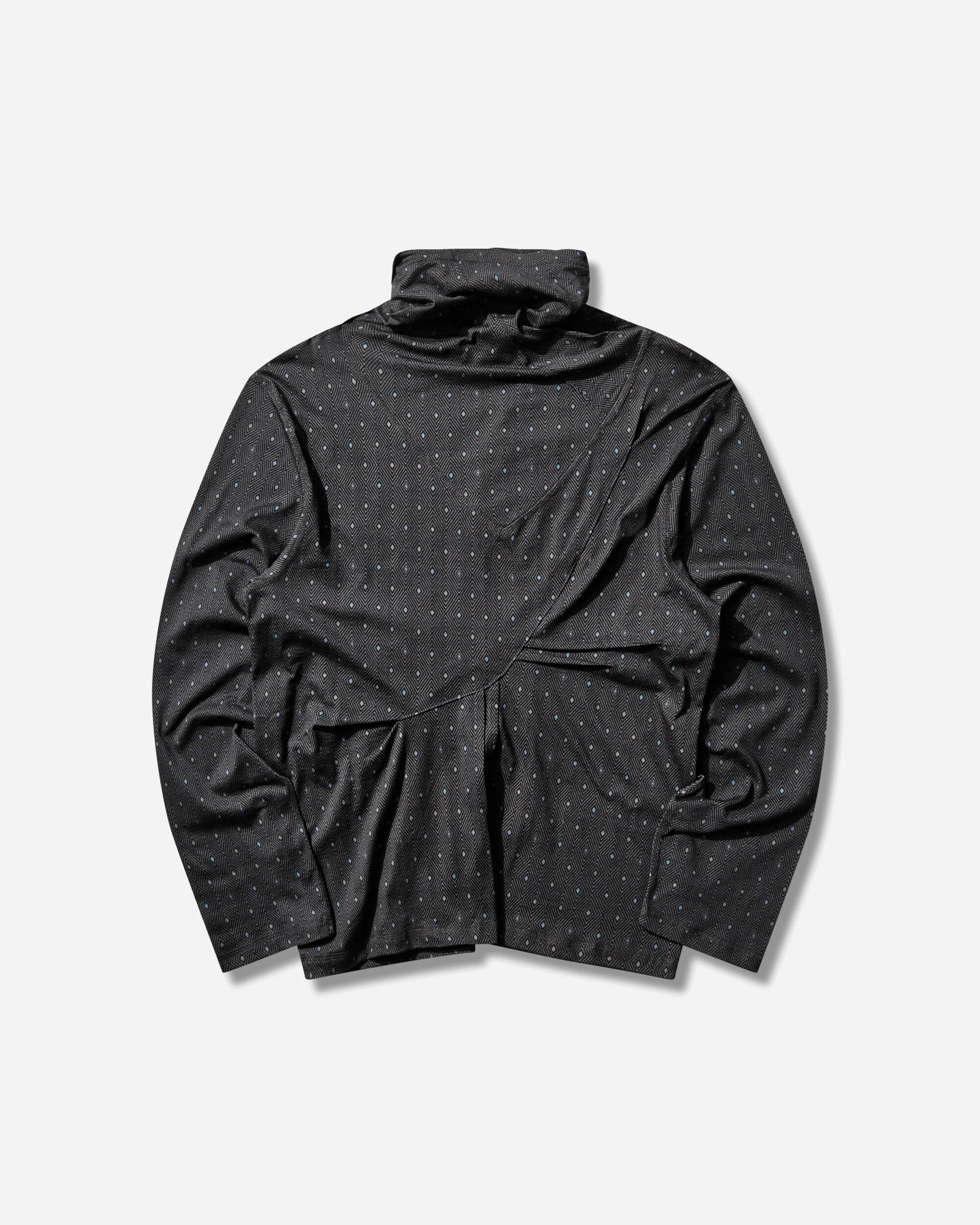 Men's Ohne Long Sleeve Mock Neck Top Black / Sapphire