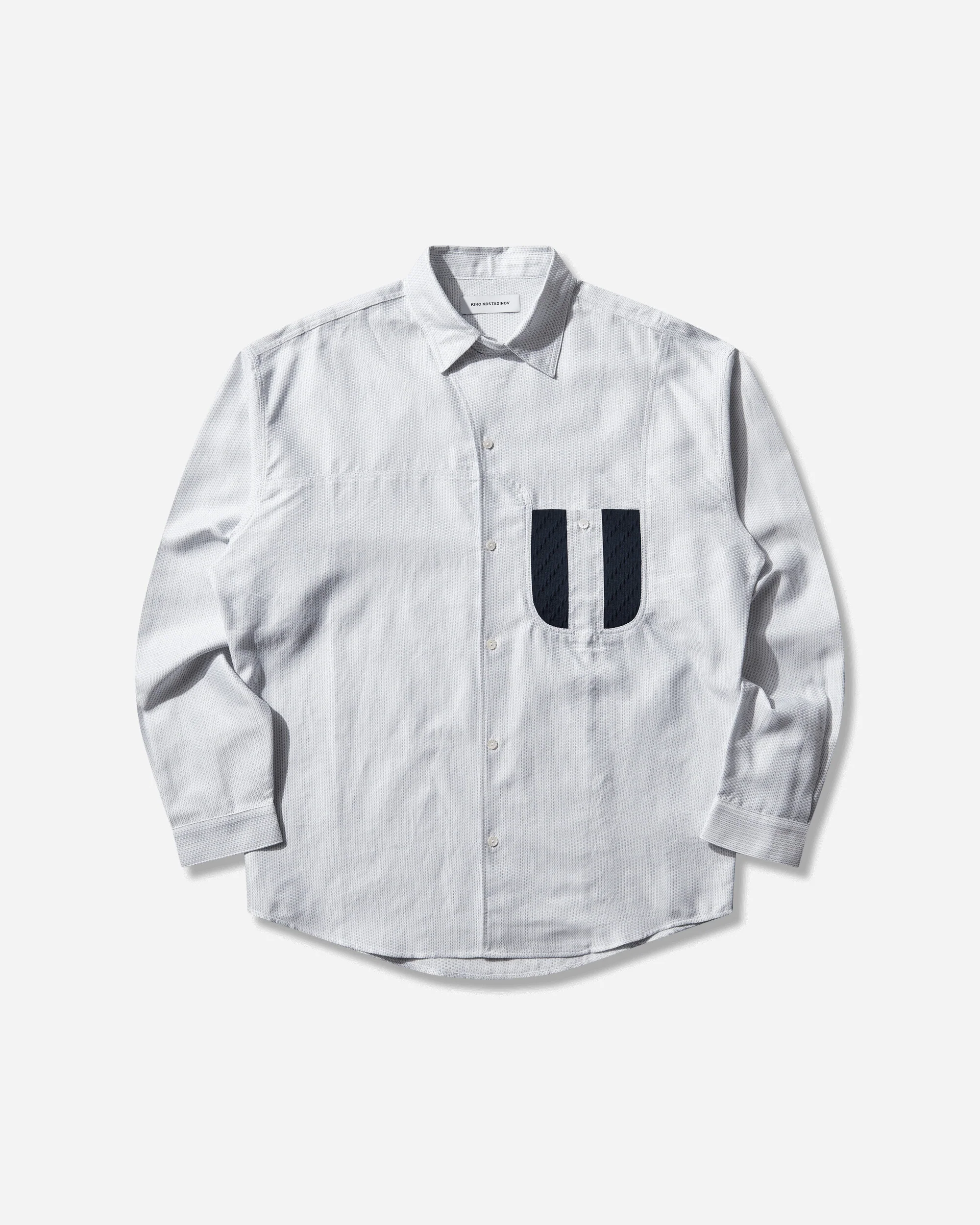 Men's Veca Panelled Shirt White / Navy
