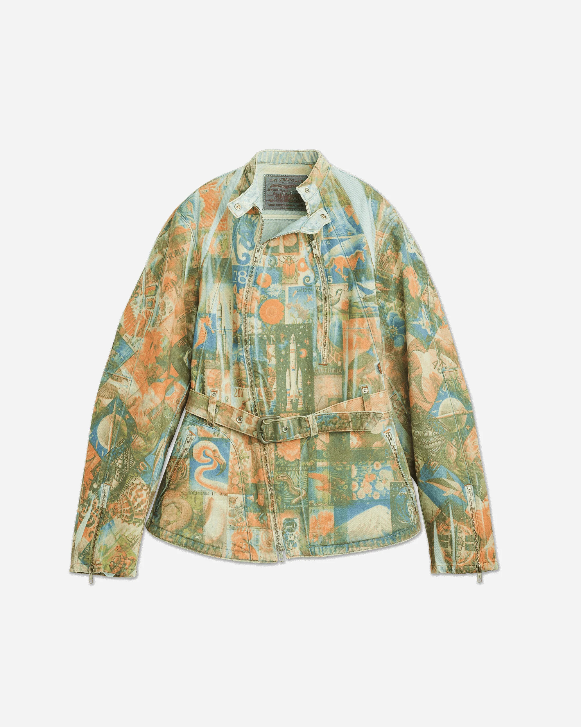 Women's Levi’s Carina Waisted Jacket Postal Stamp Print