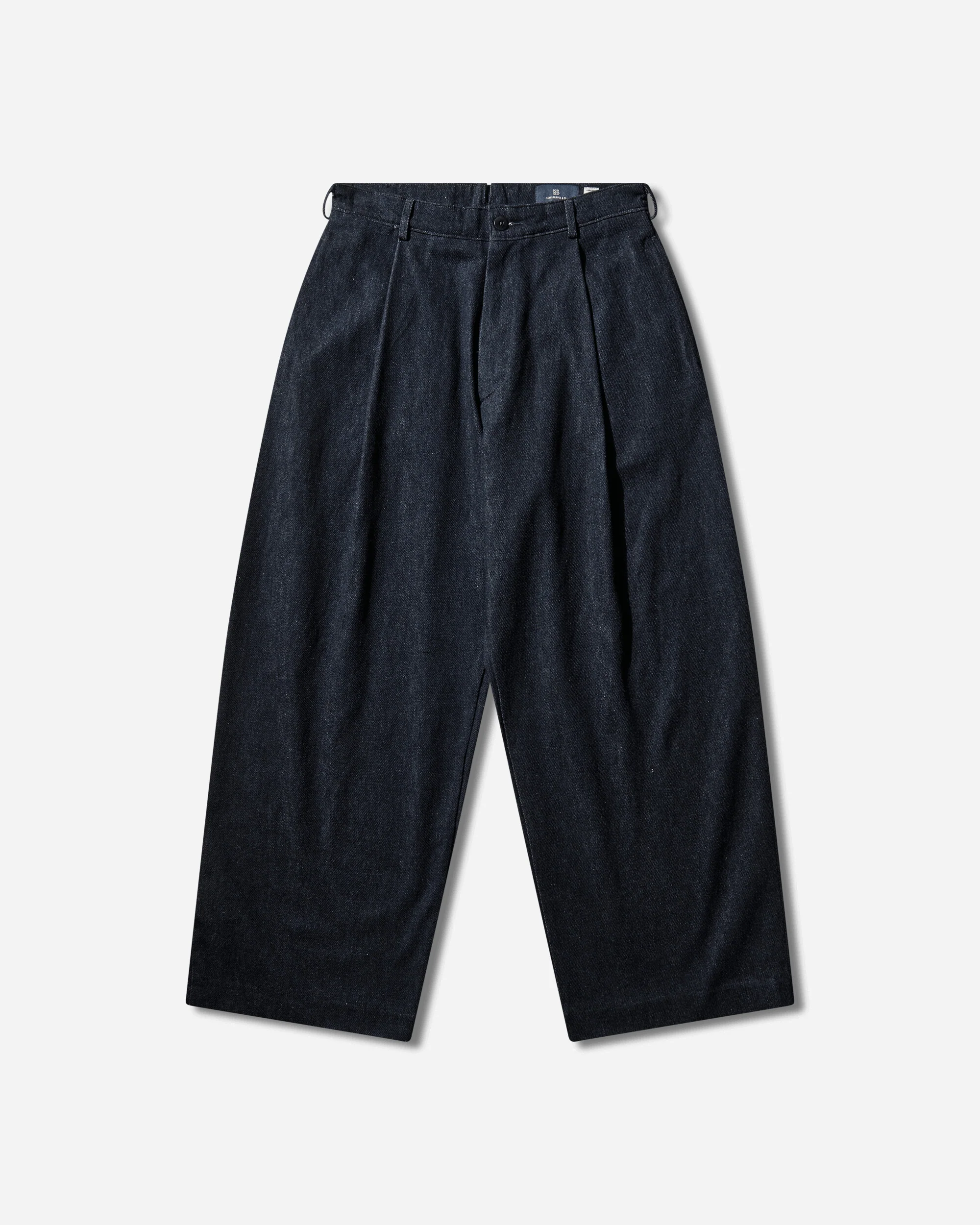 Men's Blue Tab Pleated Trousers Ivy Wash