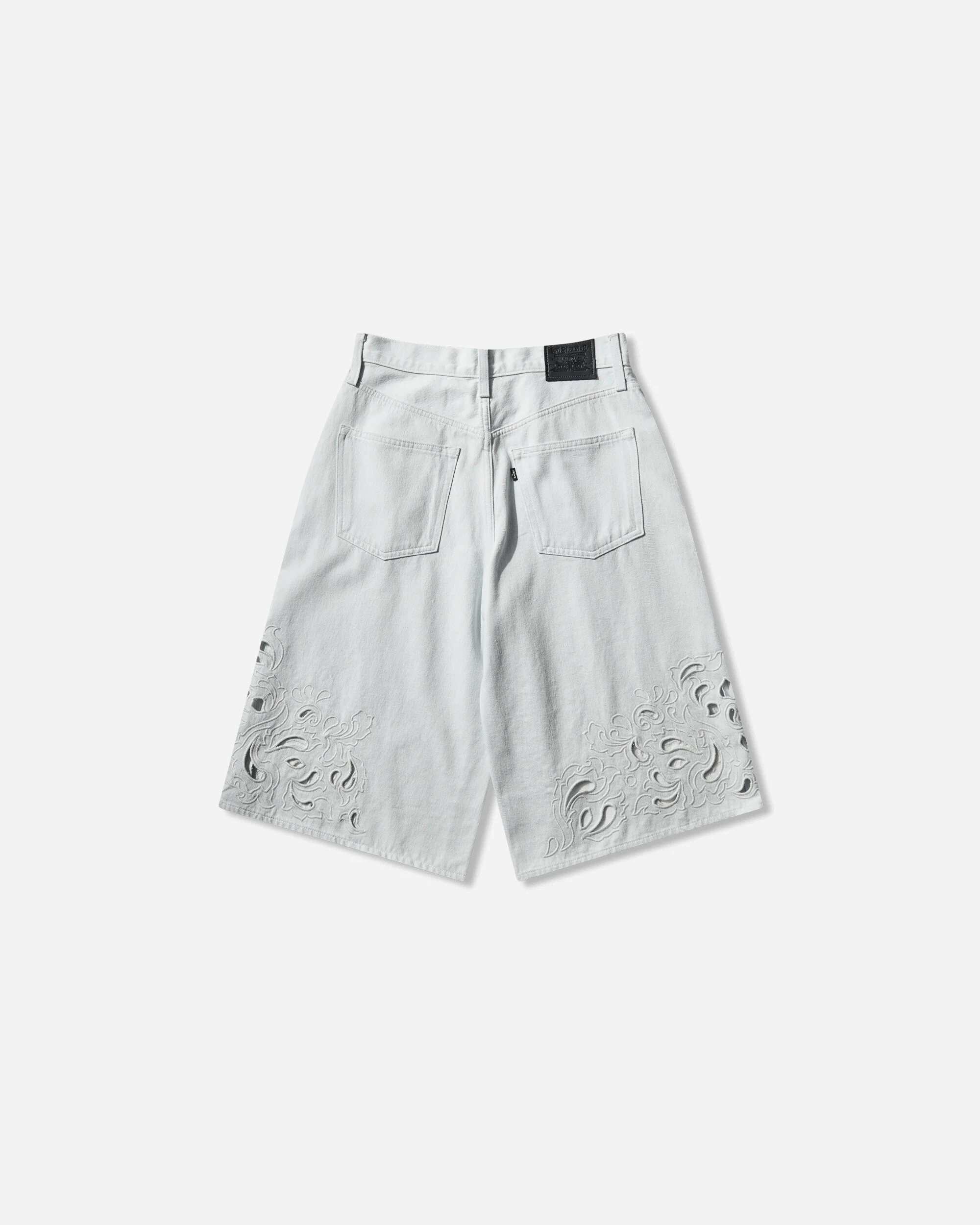 Women's Blue Tab Embroidered Bandit Shorts Blue - Image 2