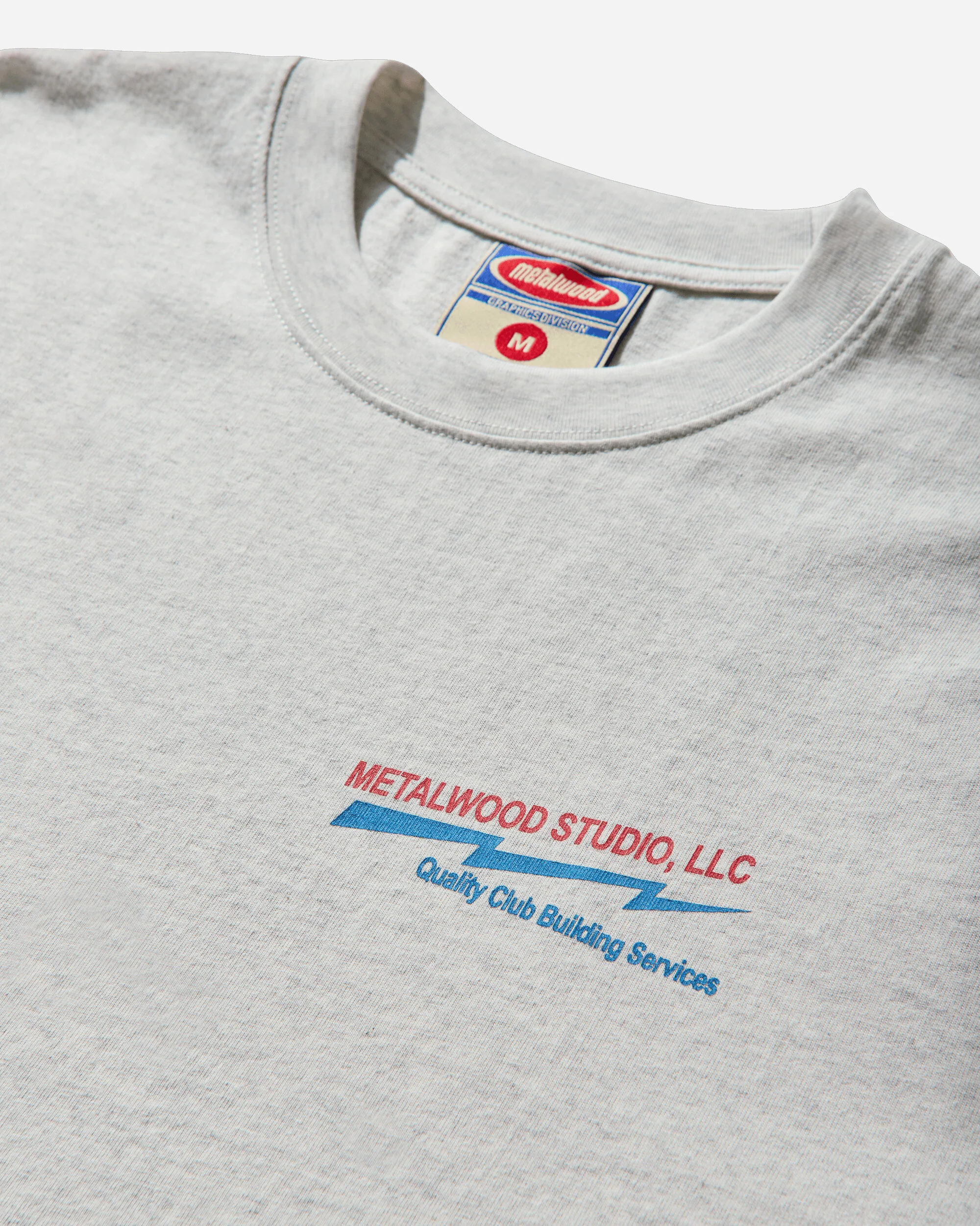 Men's Club Building T-Shirt Heather Grey - Image 4