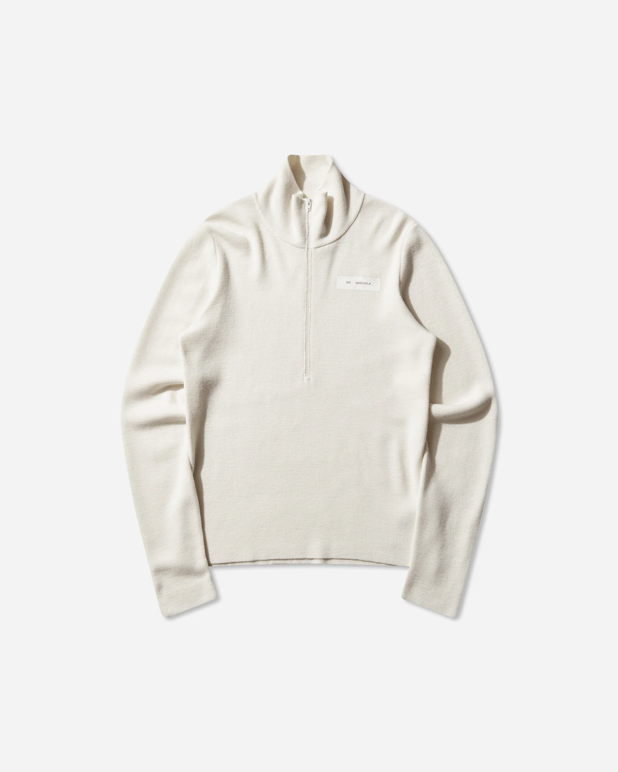 Men's Half-Zip Knit Top Off White