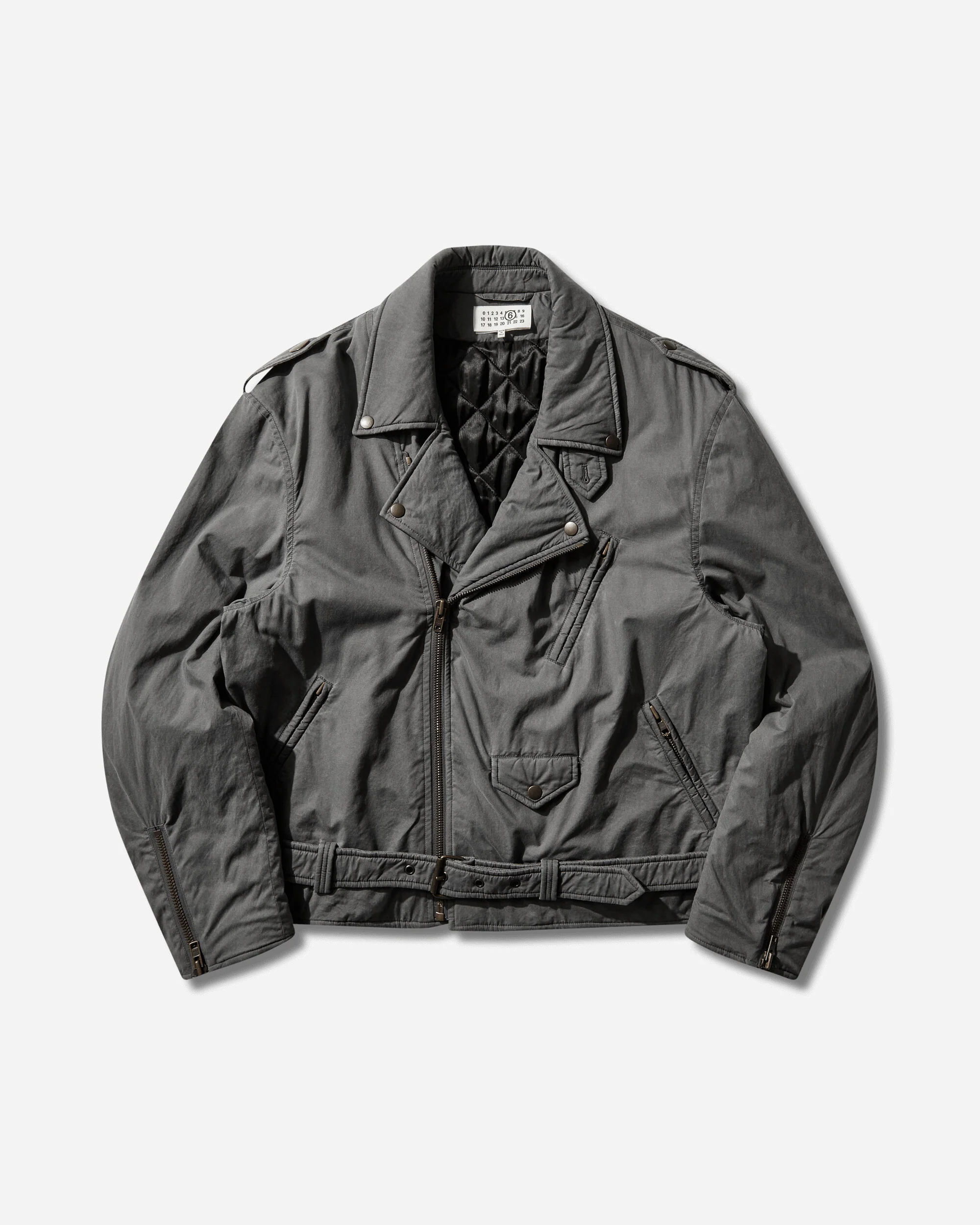 Men's Cotton-Viscose Biker Jacket Anthracite