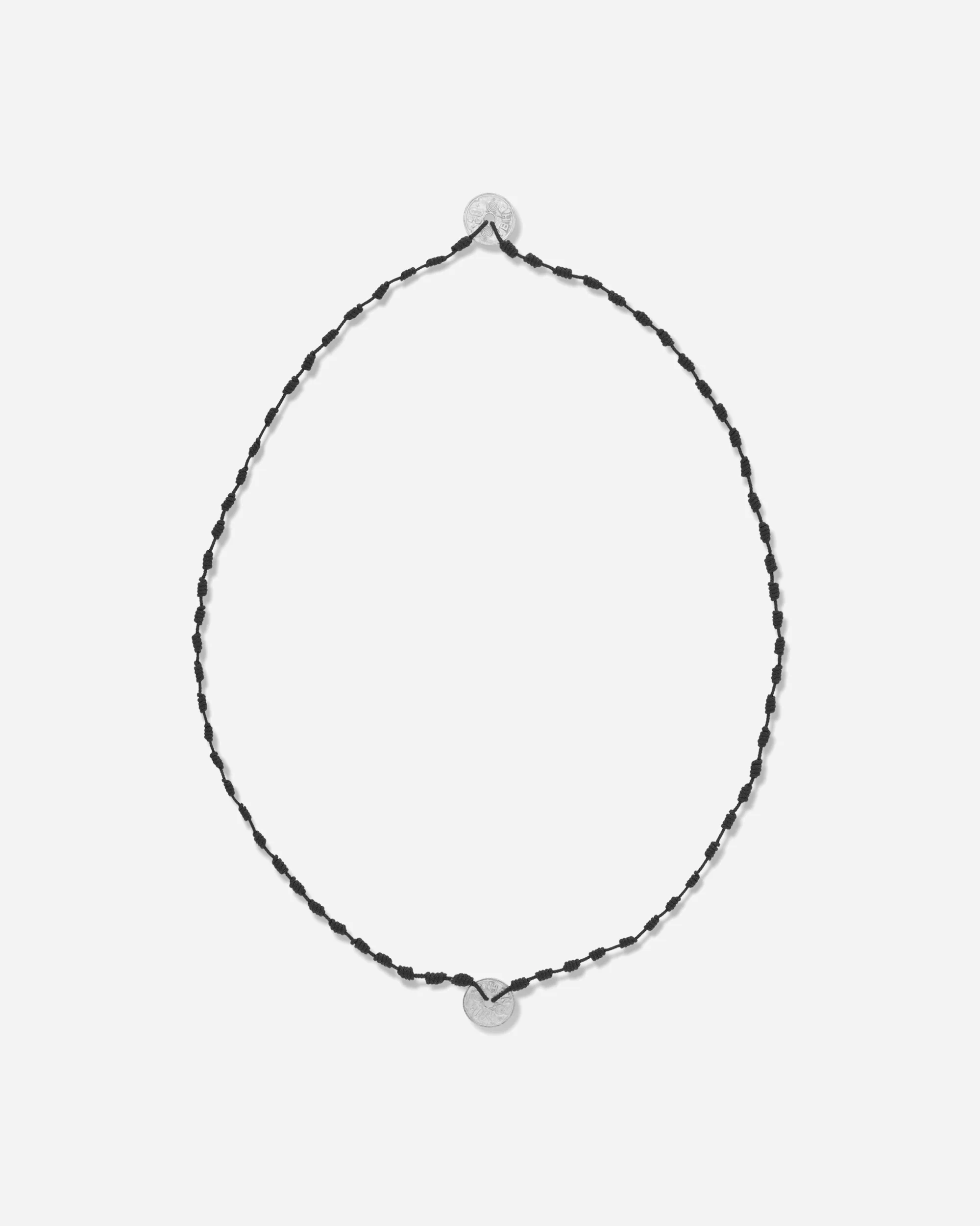 Cord Coin Necklace Black - Image 2