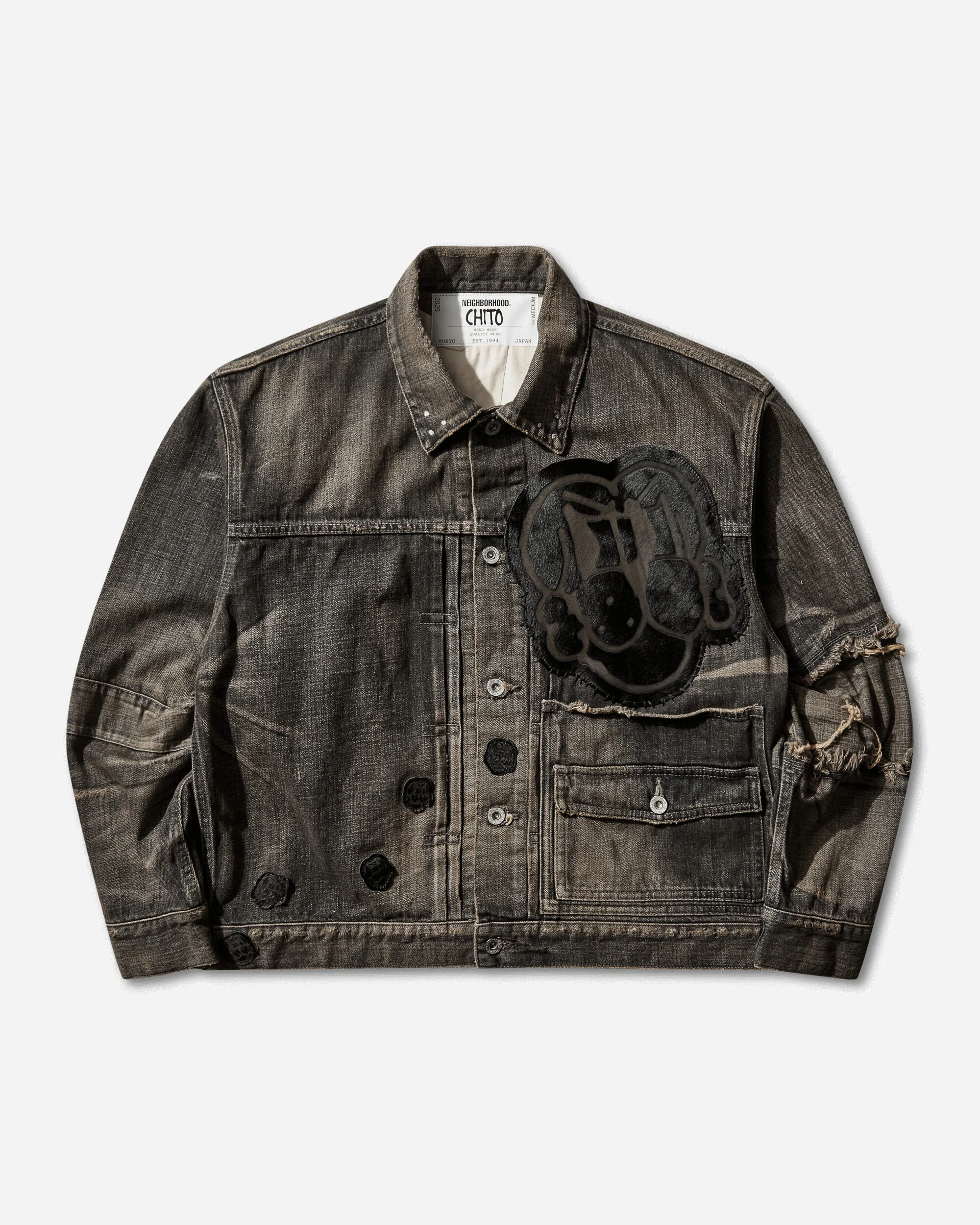 Men's CHITO Savage Denim Type-1 Jacket MOD Black