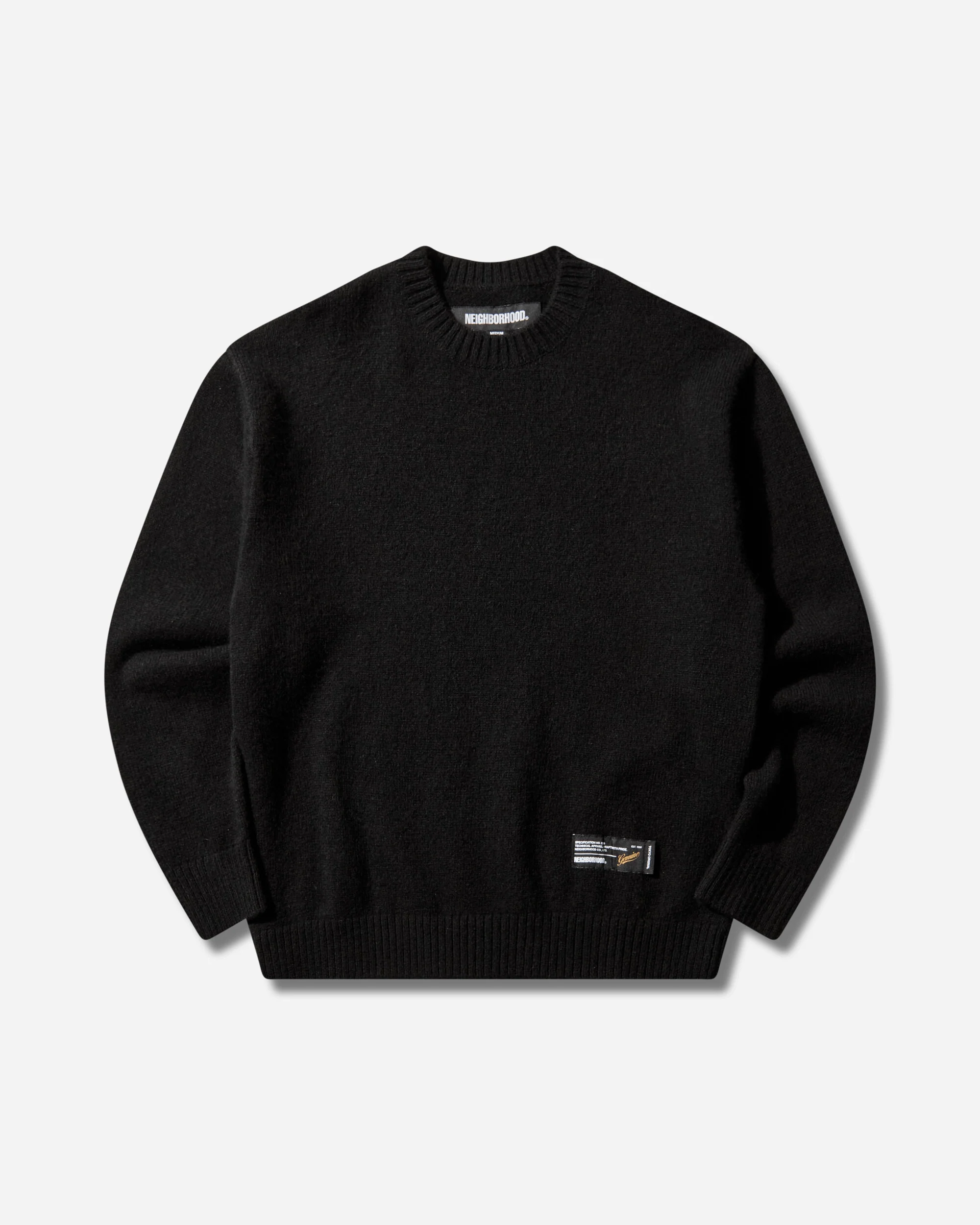 Men's Plain Crewneck Sweater Black