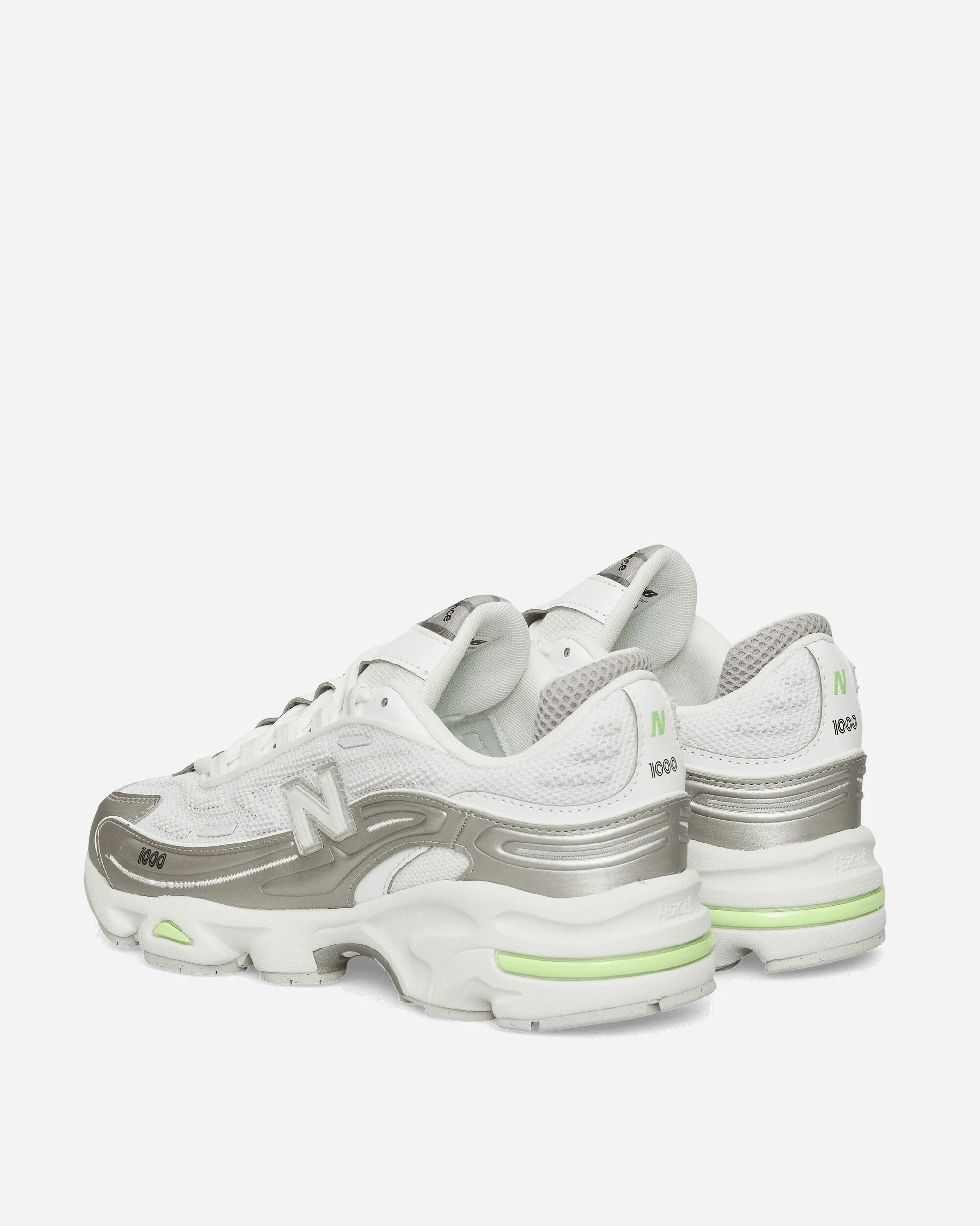 1000 Sneakers Silver / White - Image 4