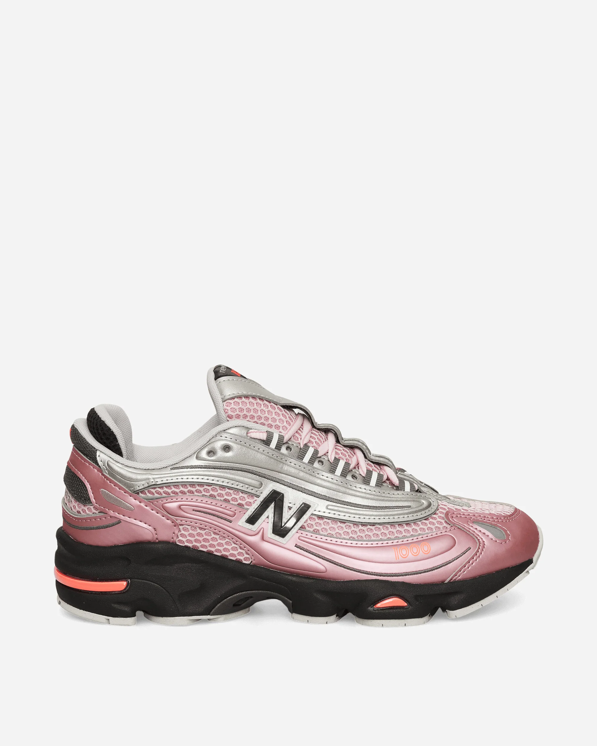 1000 Sneakers Pink Taffy / Silver Metallic / Black