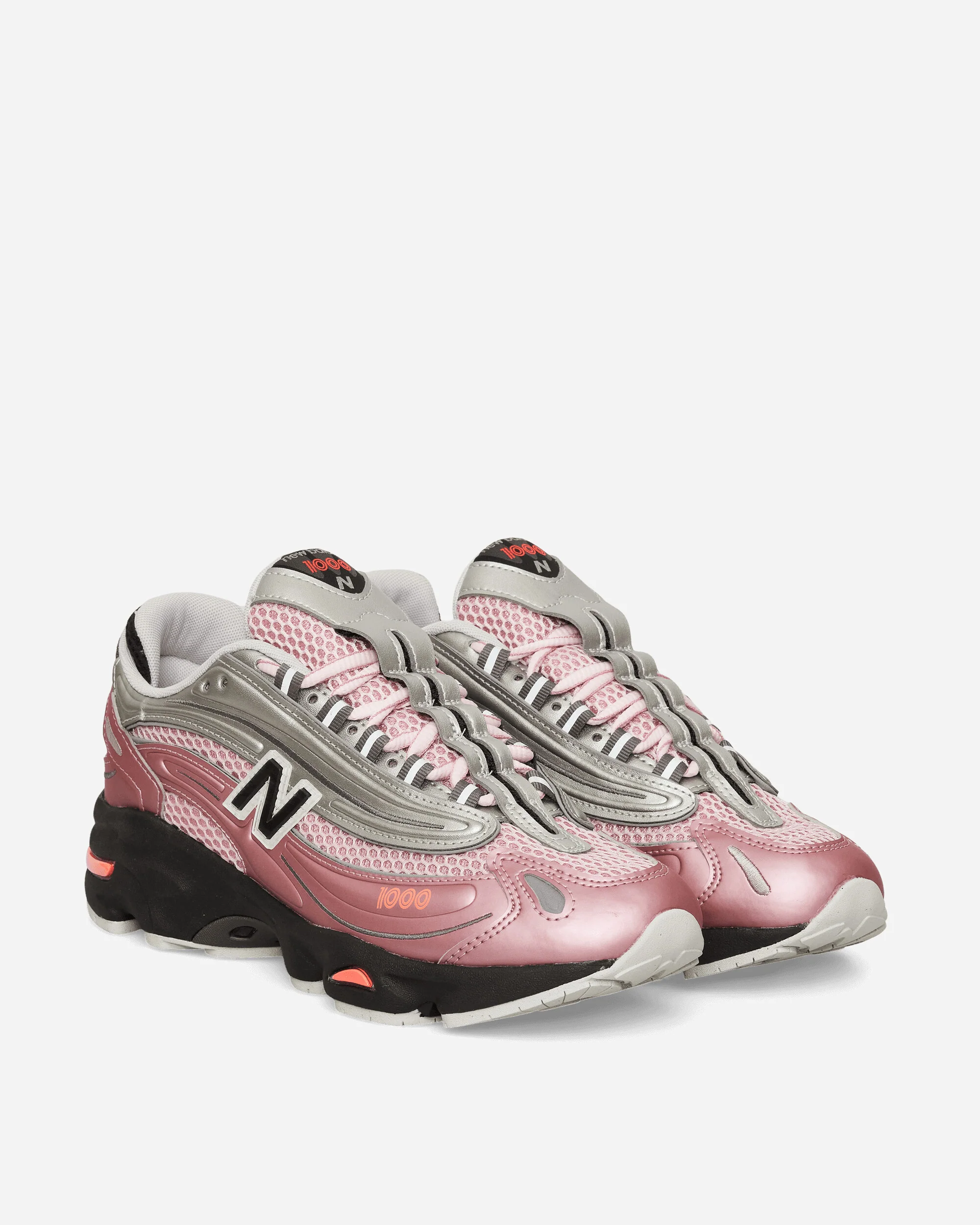 1000 Sneakers Pink Taffy / Silver Metallic / Black - Image 2