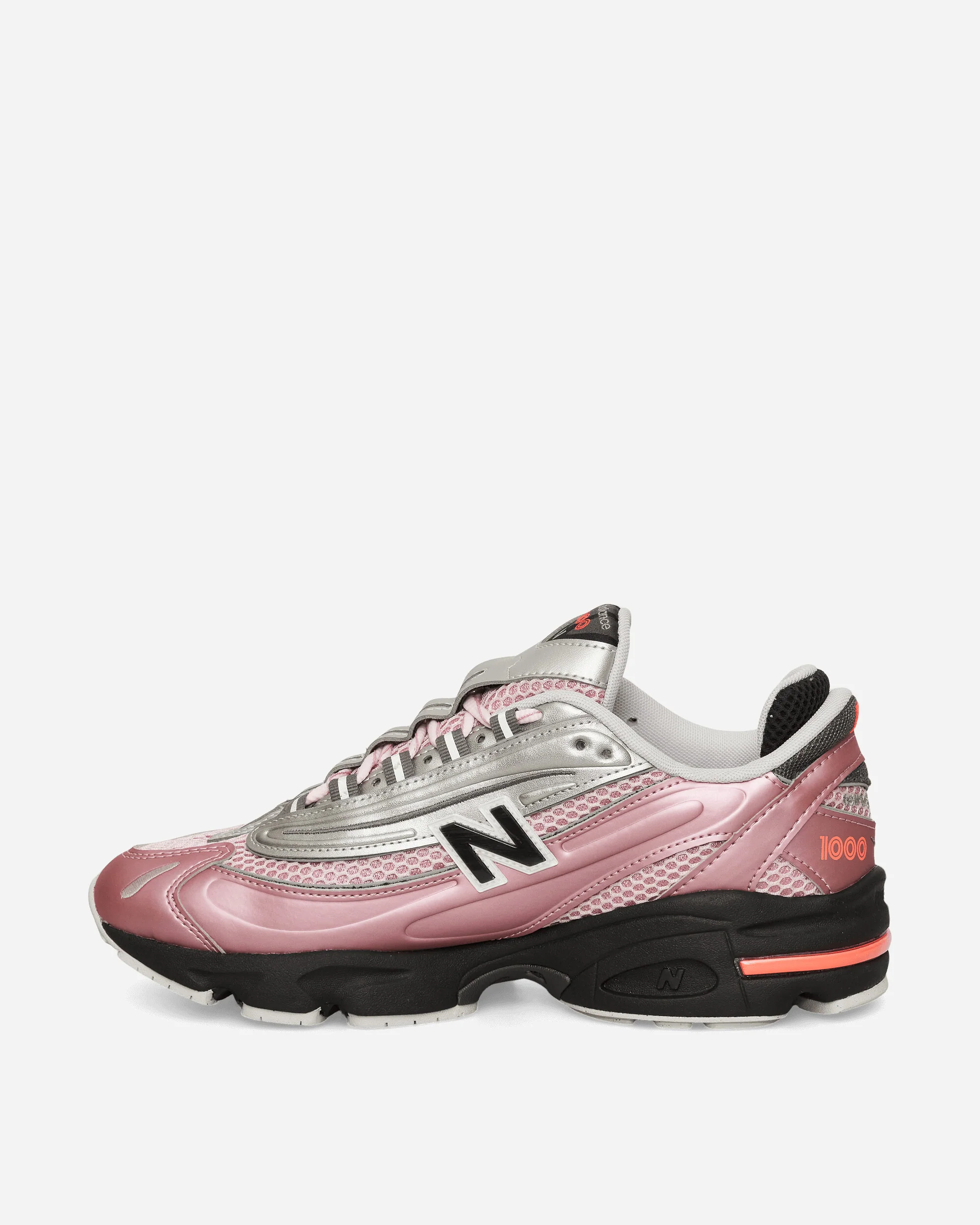 1000 Sneakers Pink Taffy / Silver Metallic / Black - Image 3