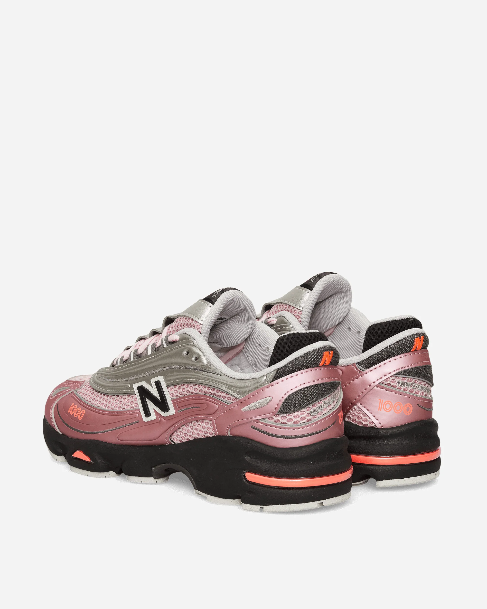 1000 Sneakers Pink Taffy / Silver Metallic / Black - Image 4