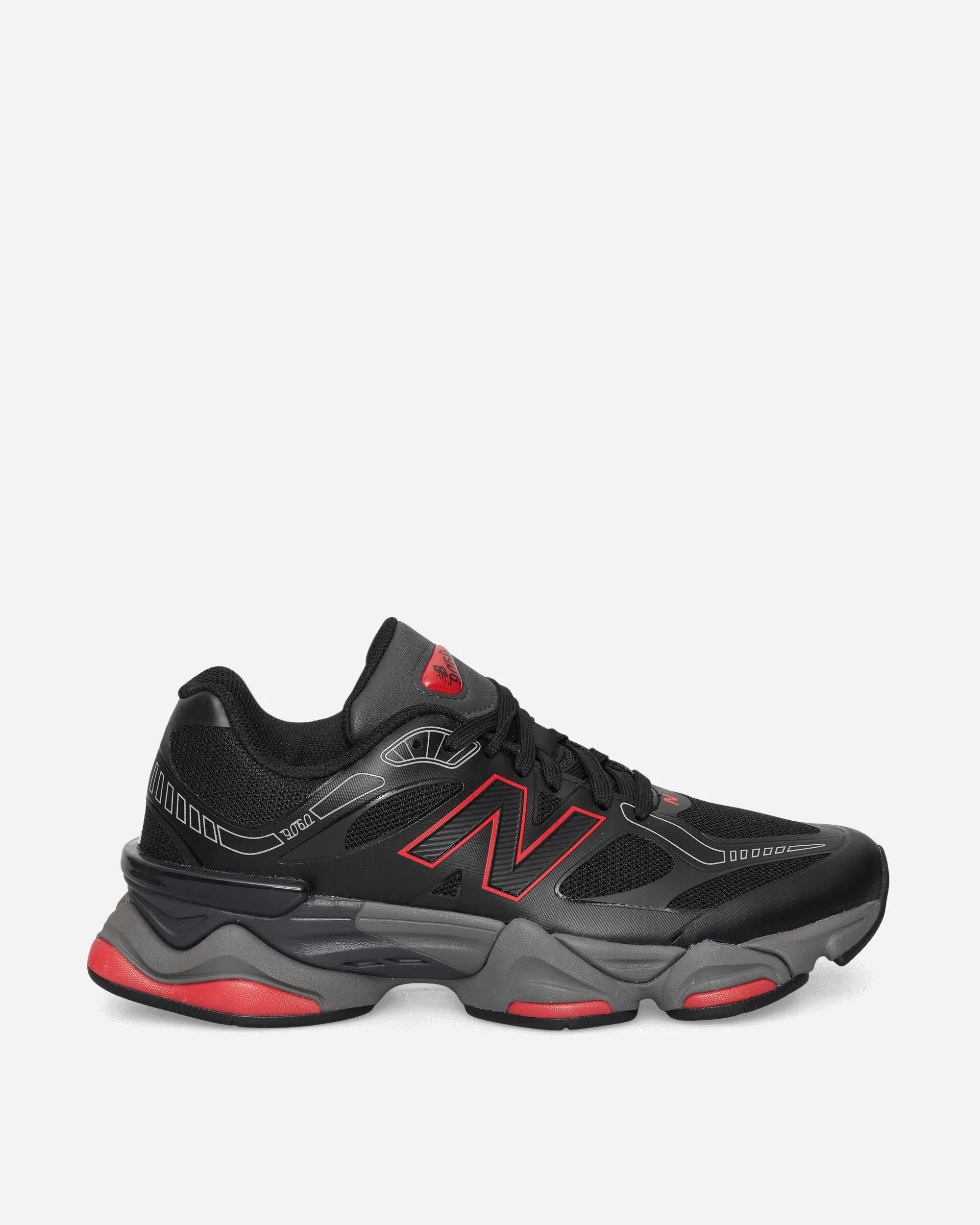 9060 Sneakers Black / Fire Cracker
