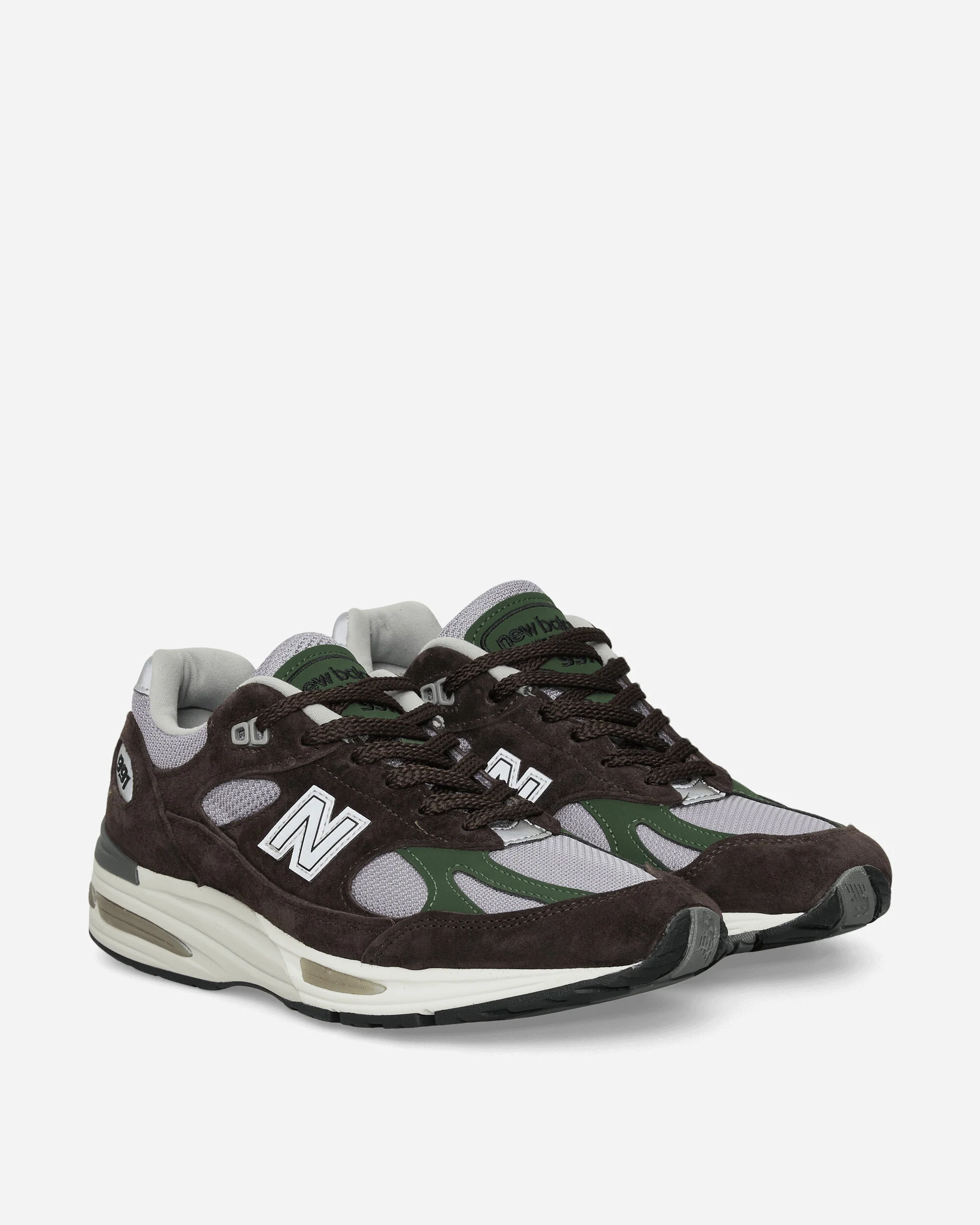 MADE in UK 991v2 Sneakers Licorice / Lavender Grey / Douglas Fir - Image 2