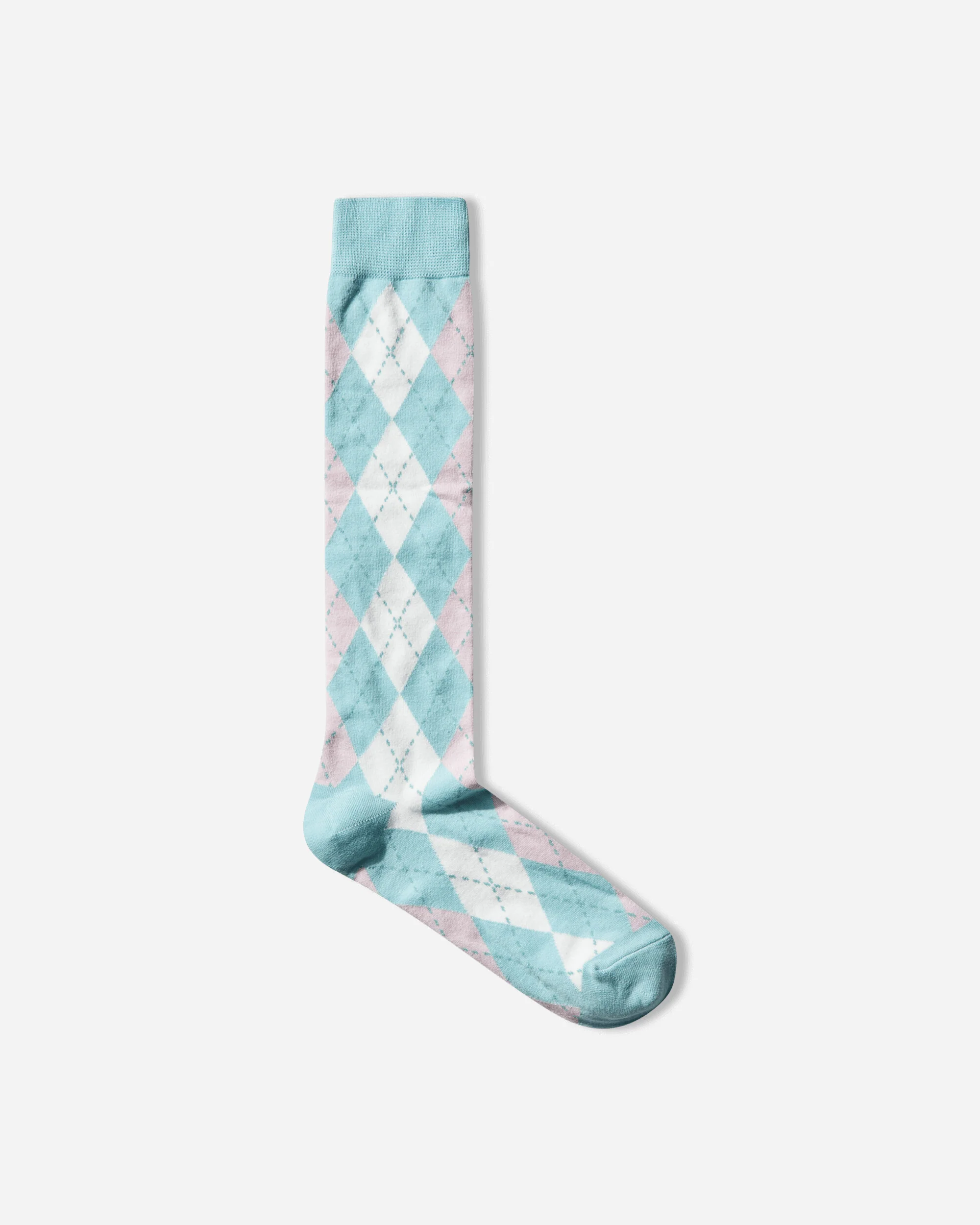 Argyle Socks Blue / Baby Pink