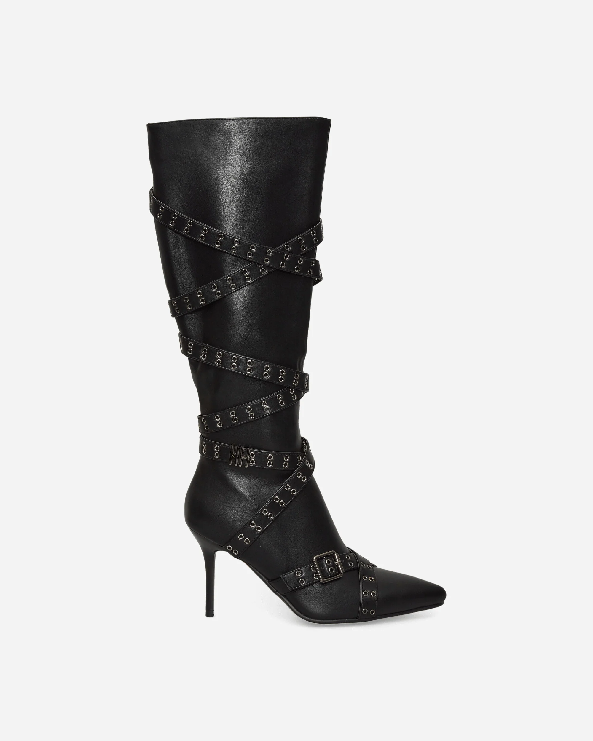 Women's Strappy Boots Black