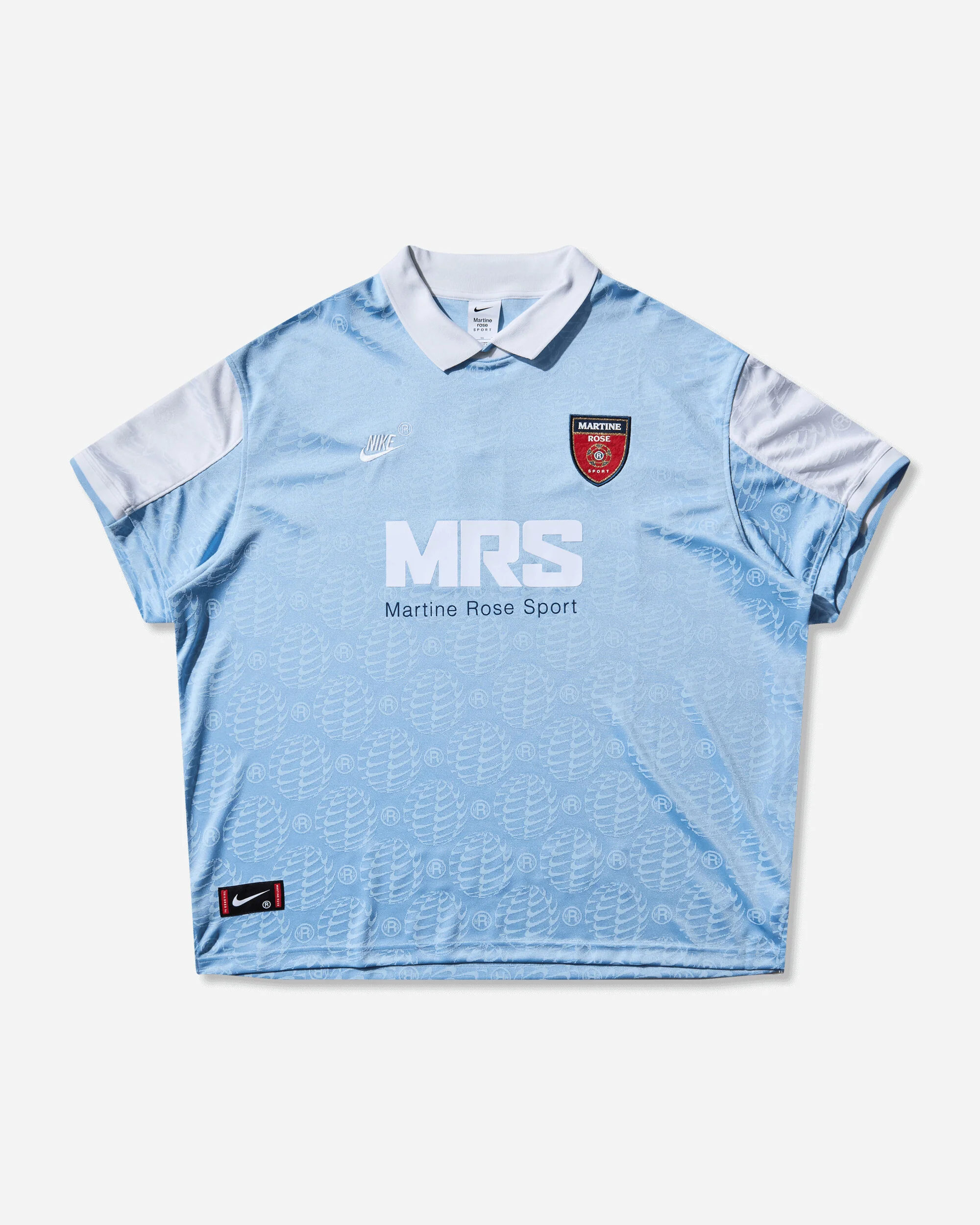 Men's Martine Rose Football Jersey Psychic Blue