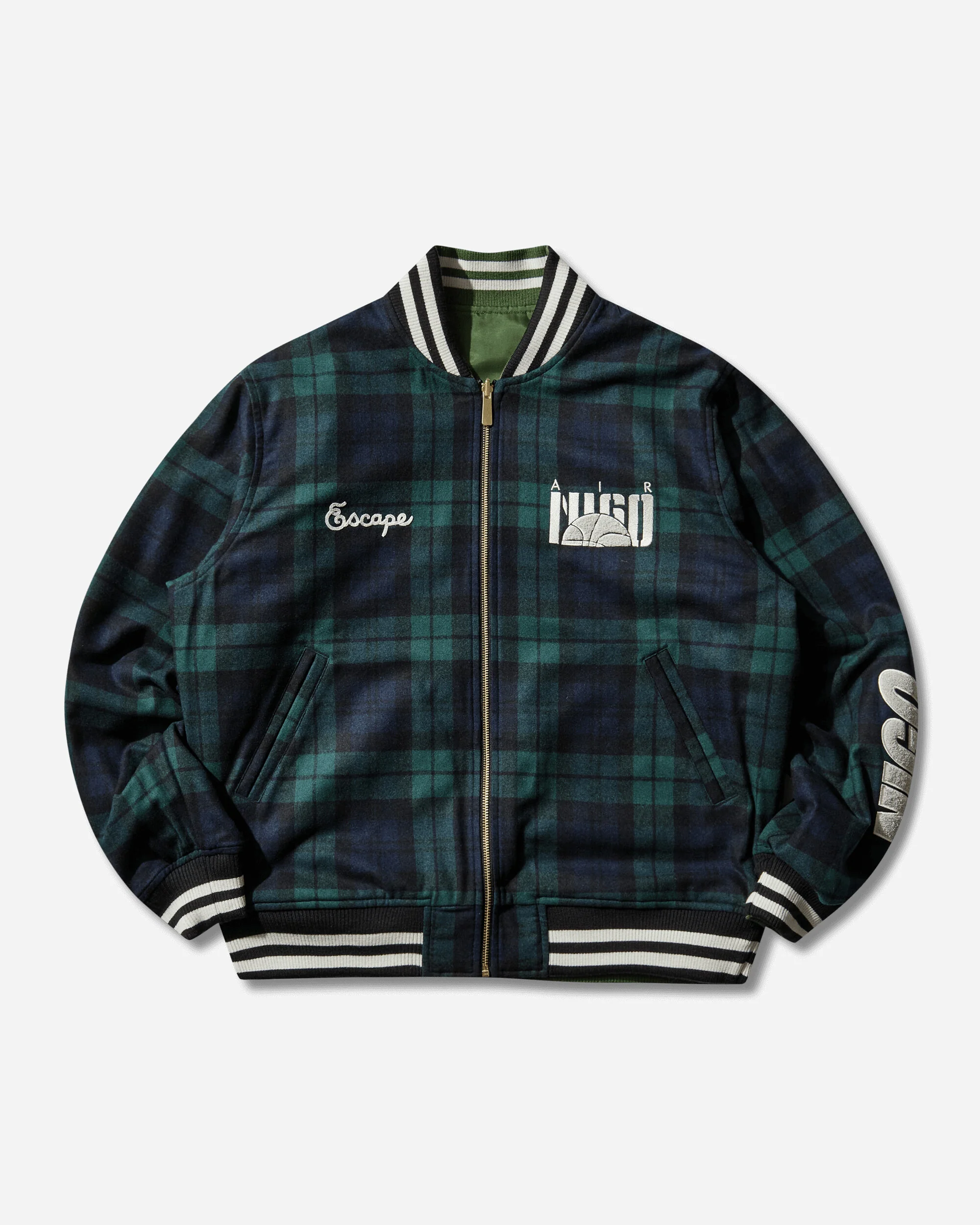 Men's NIGO Souvenir Jacket Forest Green / Black - Image 3