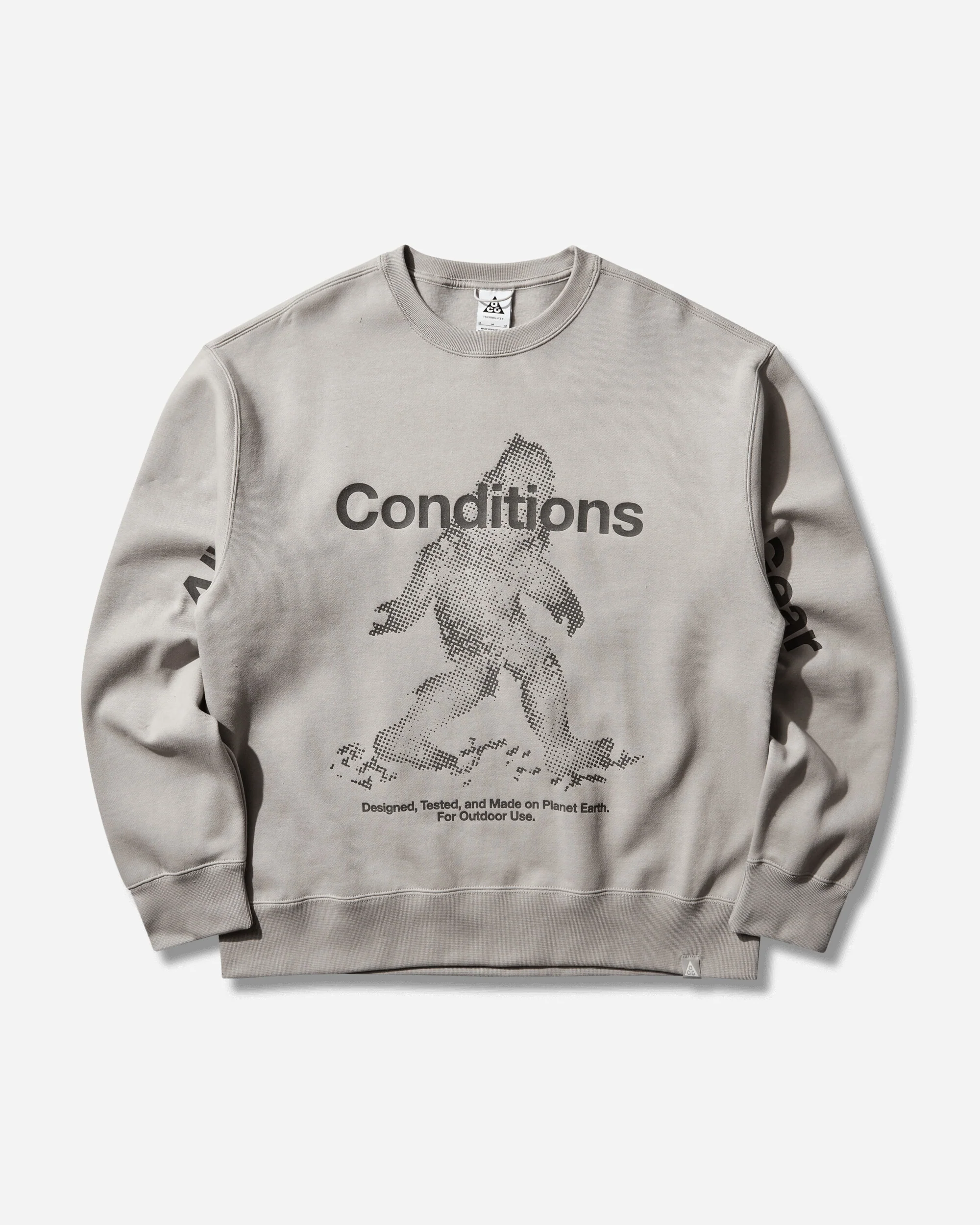 Men's ACG 'Tuff Fleece' Therma-FIT Pullover Crewneck Sweatshirt College Grey