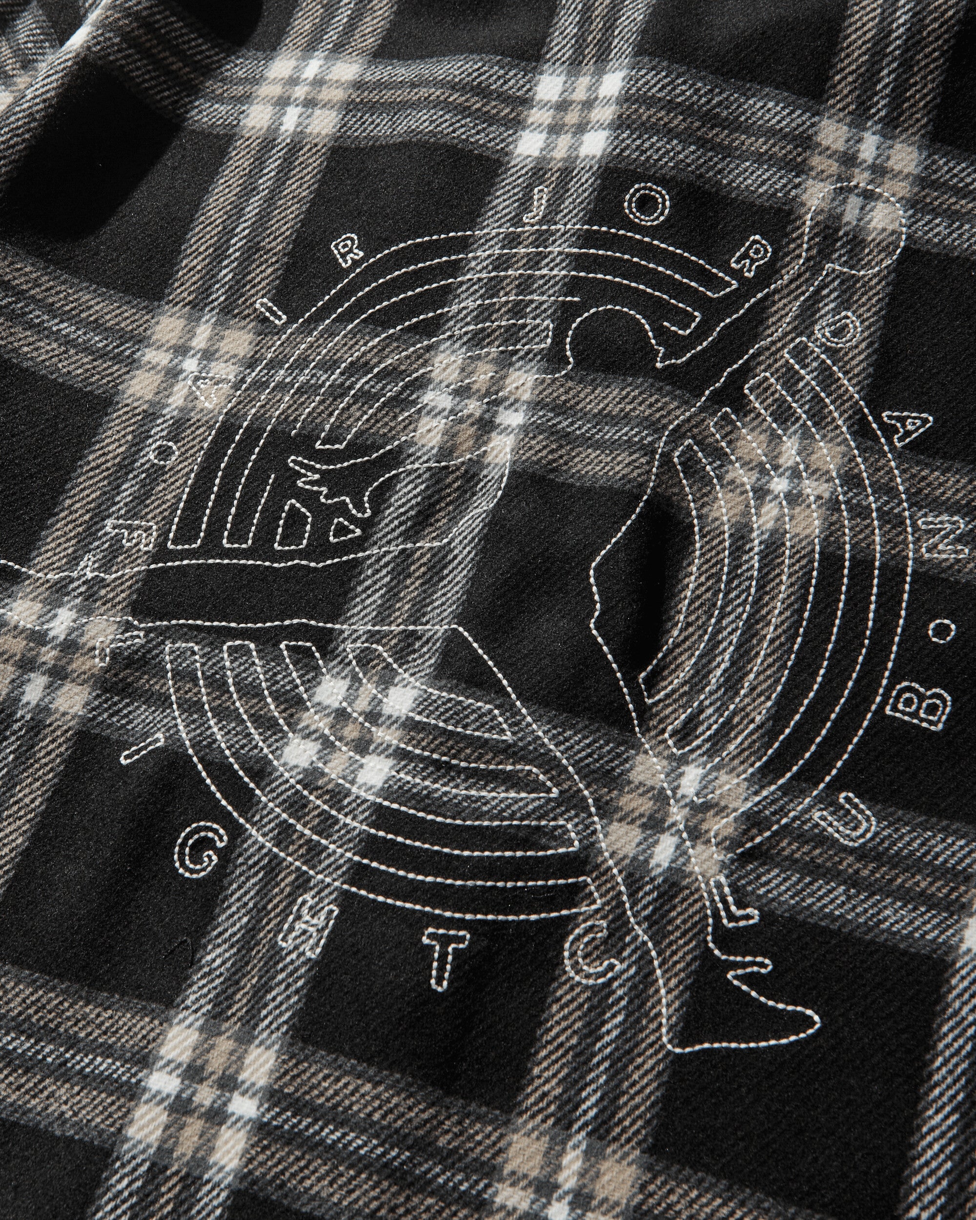 Men's Flight Flannel Shirt Black / Pale Ivory - Image 3