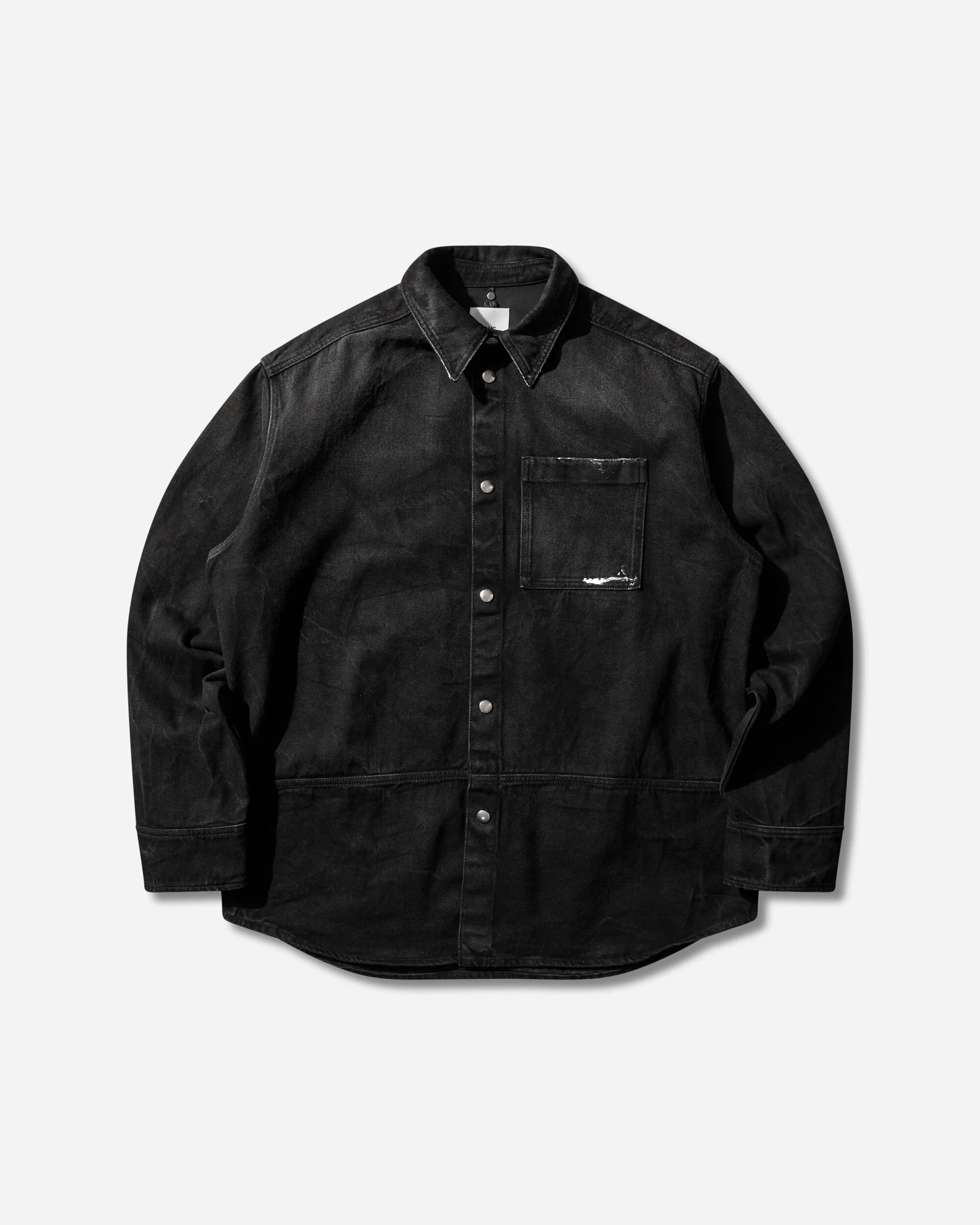 Men's Dyed Denim Shirt Black