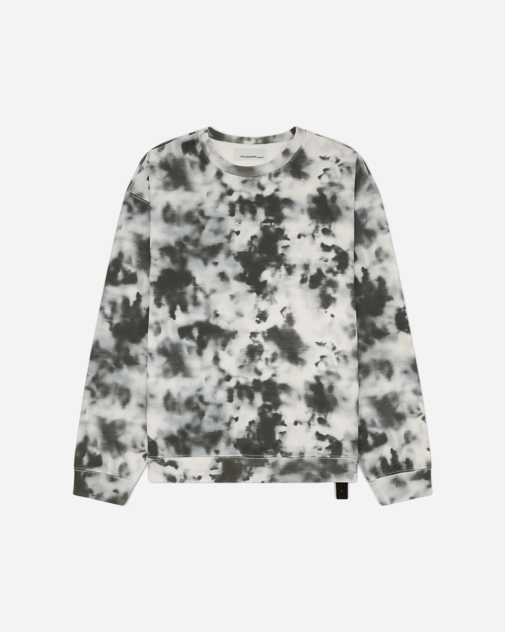 Men's Loose Fit Crewneck Sweatshirt Black Camo