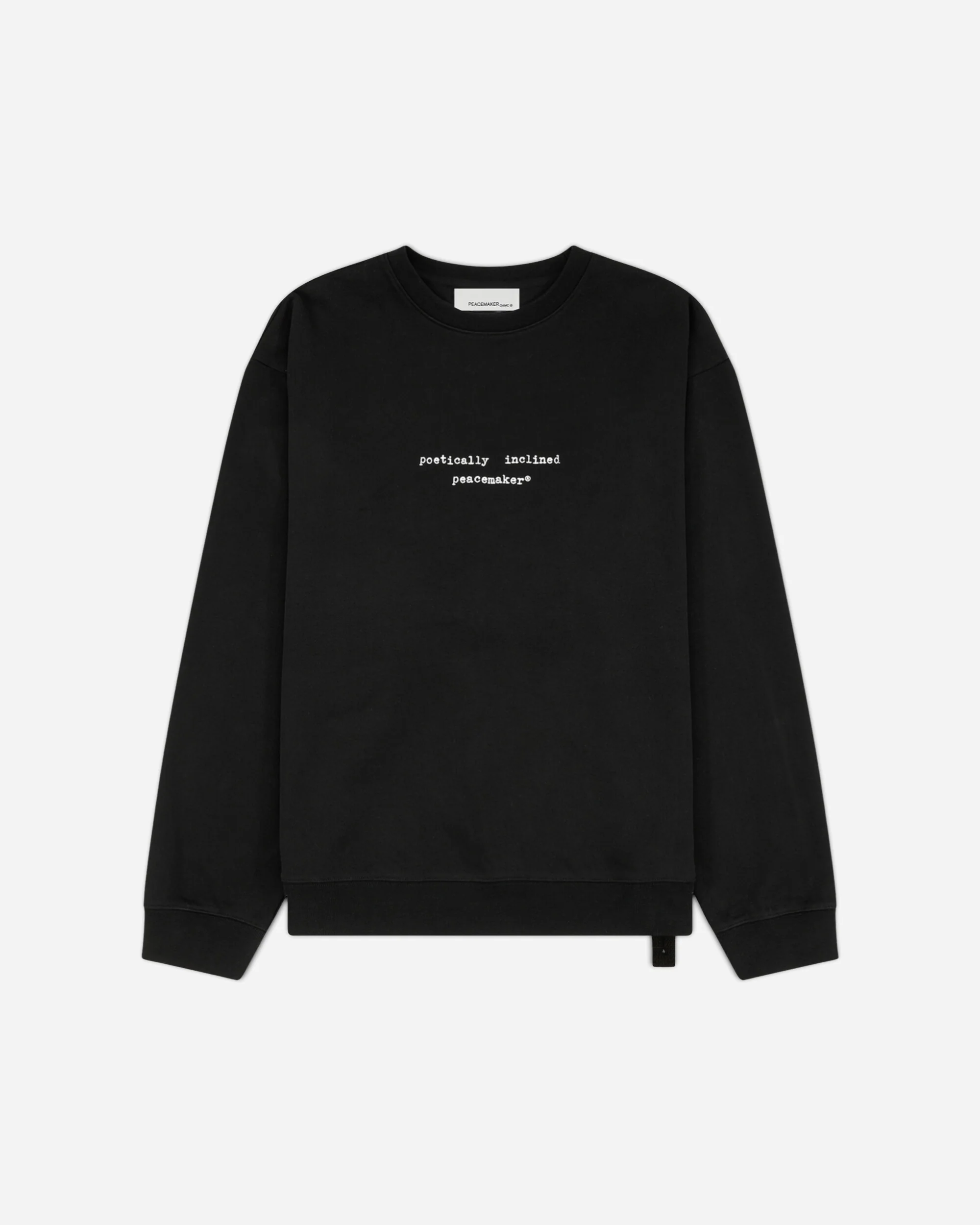 Men's Landart 02 Print Loose Fit Crewneck Sweatshirt Black