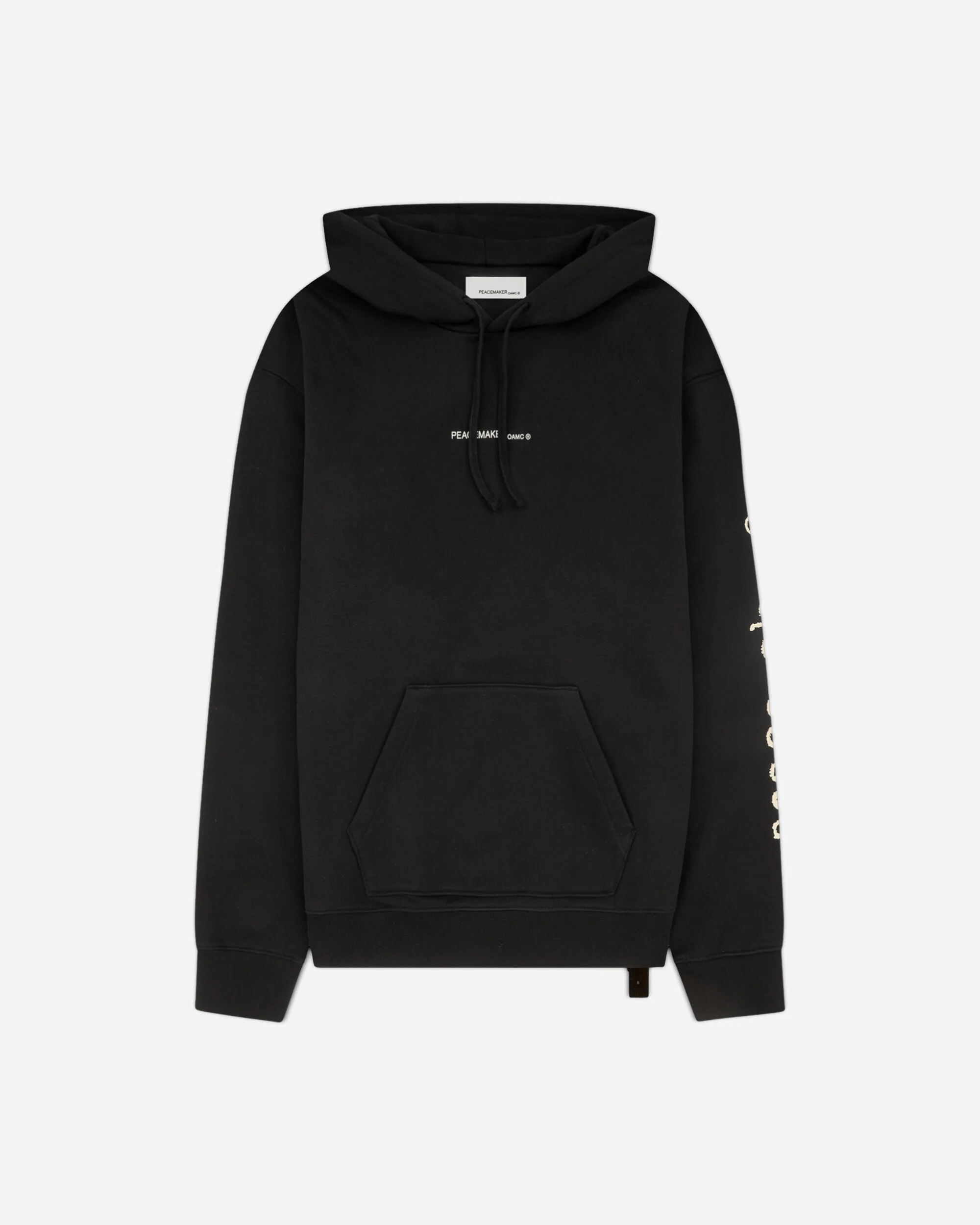 Men's Pigeon Print Loose Fit Hoodie Black