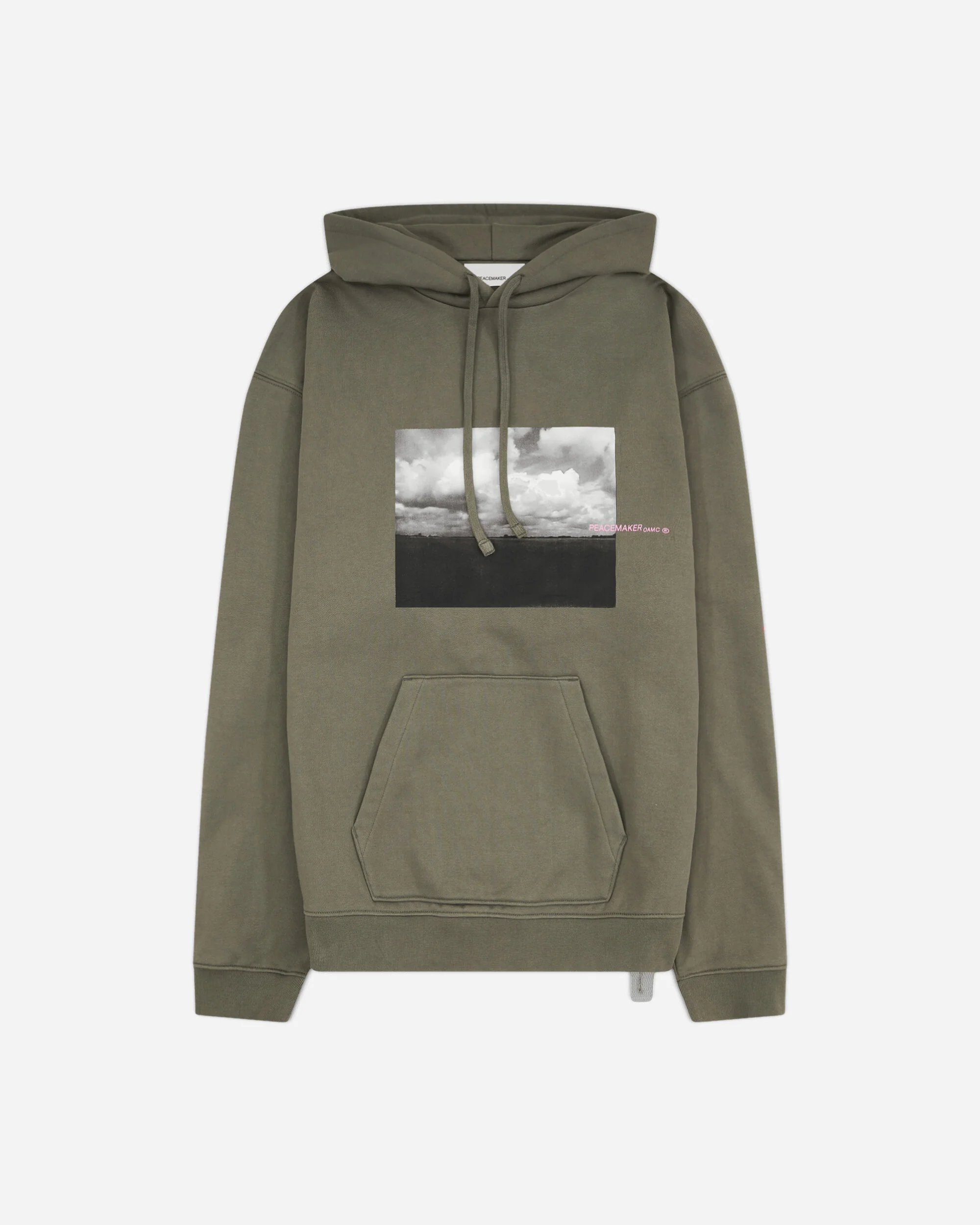 Men's Star Print Loose Fit Hoodie Grey