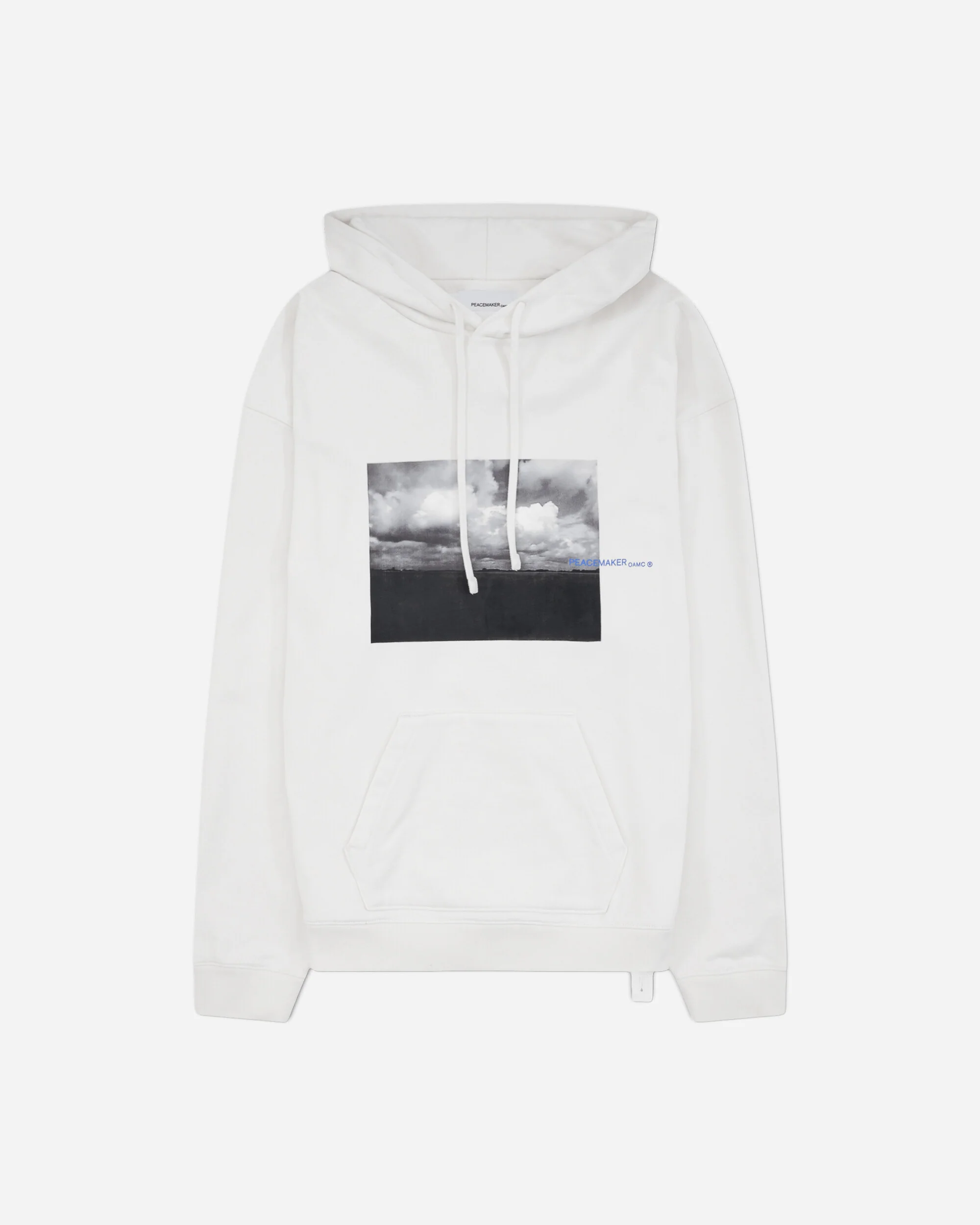 Men's Star Print Loose Fit Hoodie White