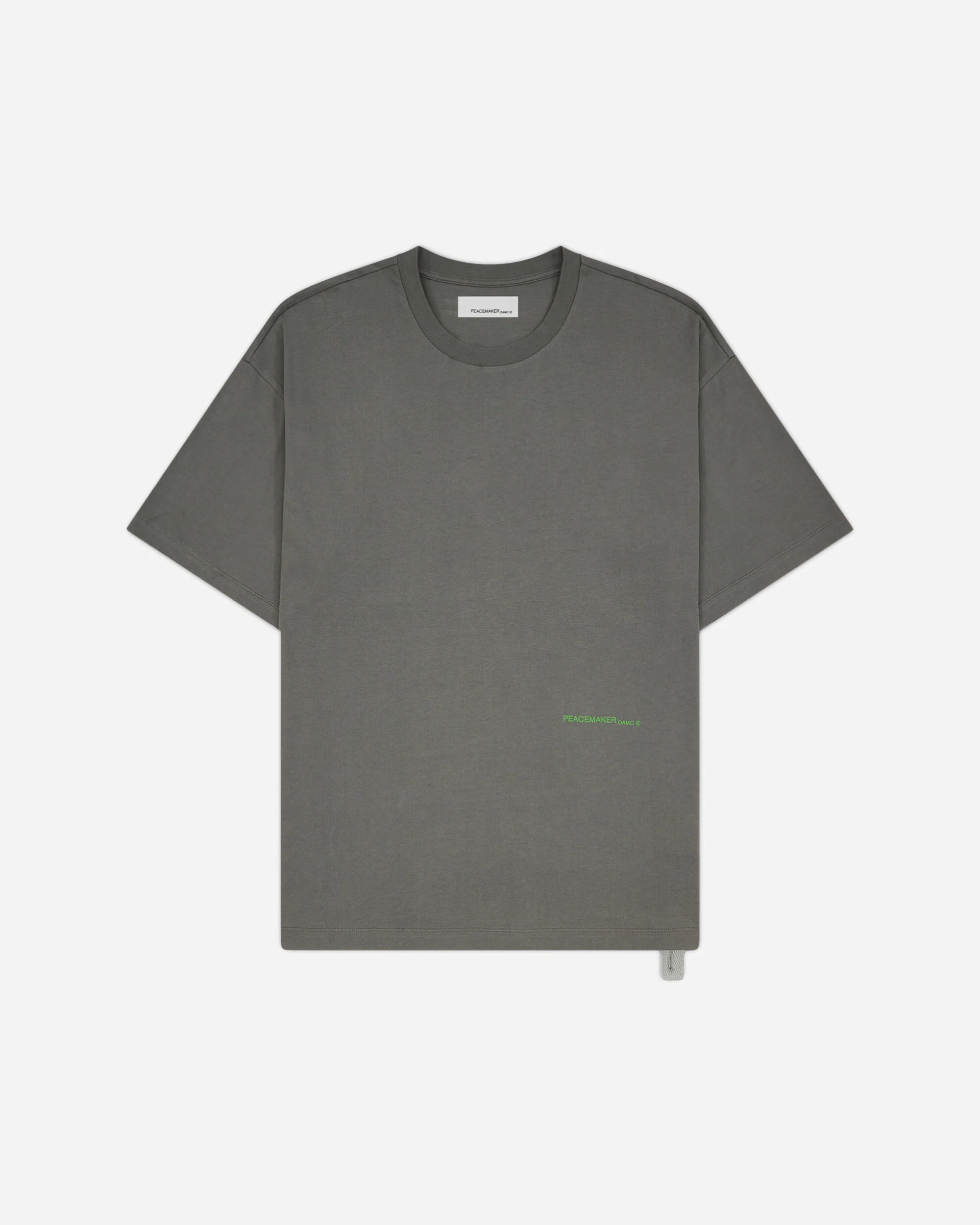 Men's Languages Print Loose Fit T-Shirt Gray