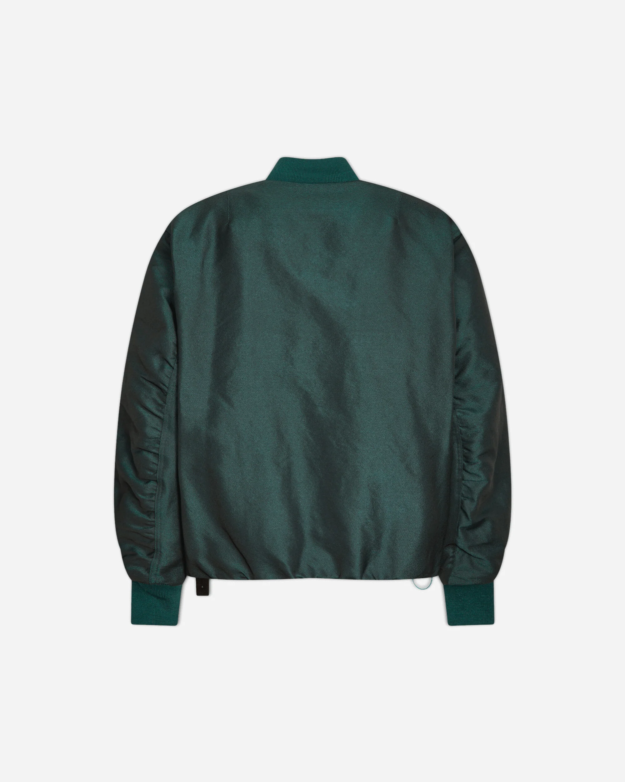 Men's Minimal Bomber Jacket Dark Green - Image 2