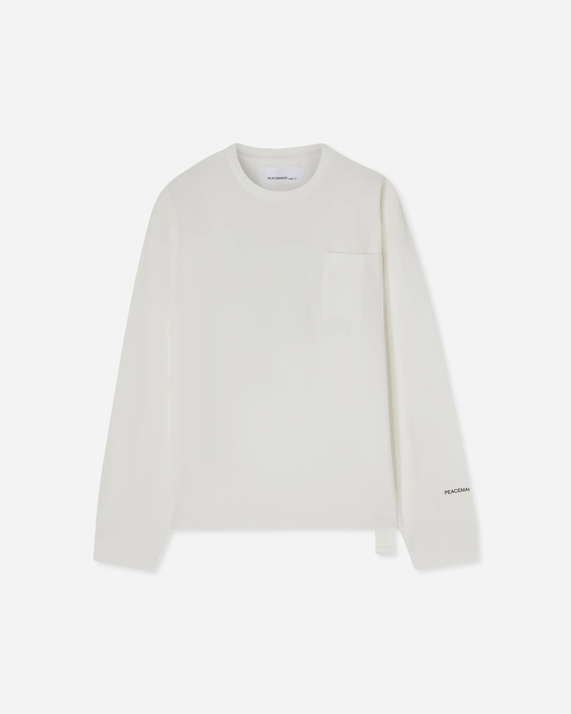 Men's Leaf Loose Fit Longsleeve T-Shirt Snow White
