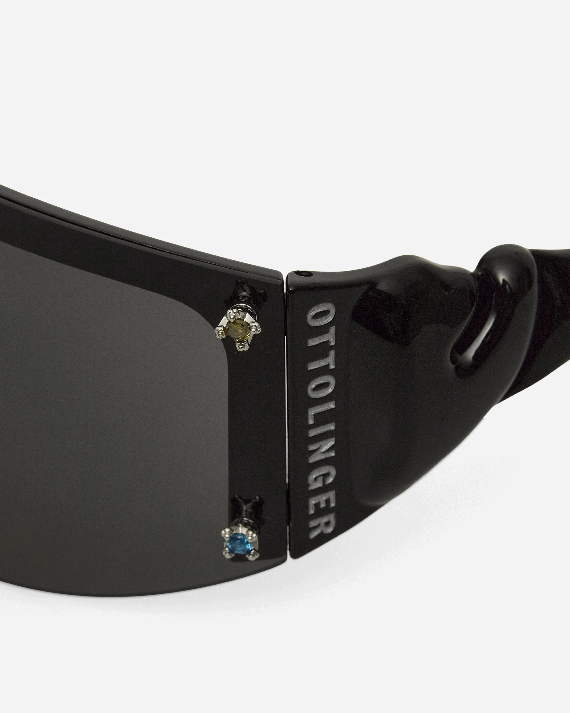 Gem-Stud Knotted Sunglasses Black - Image 7