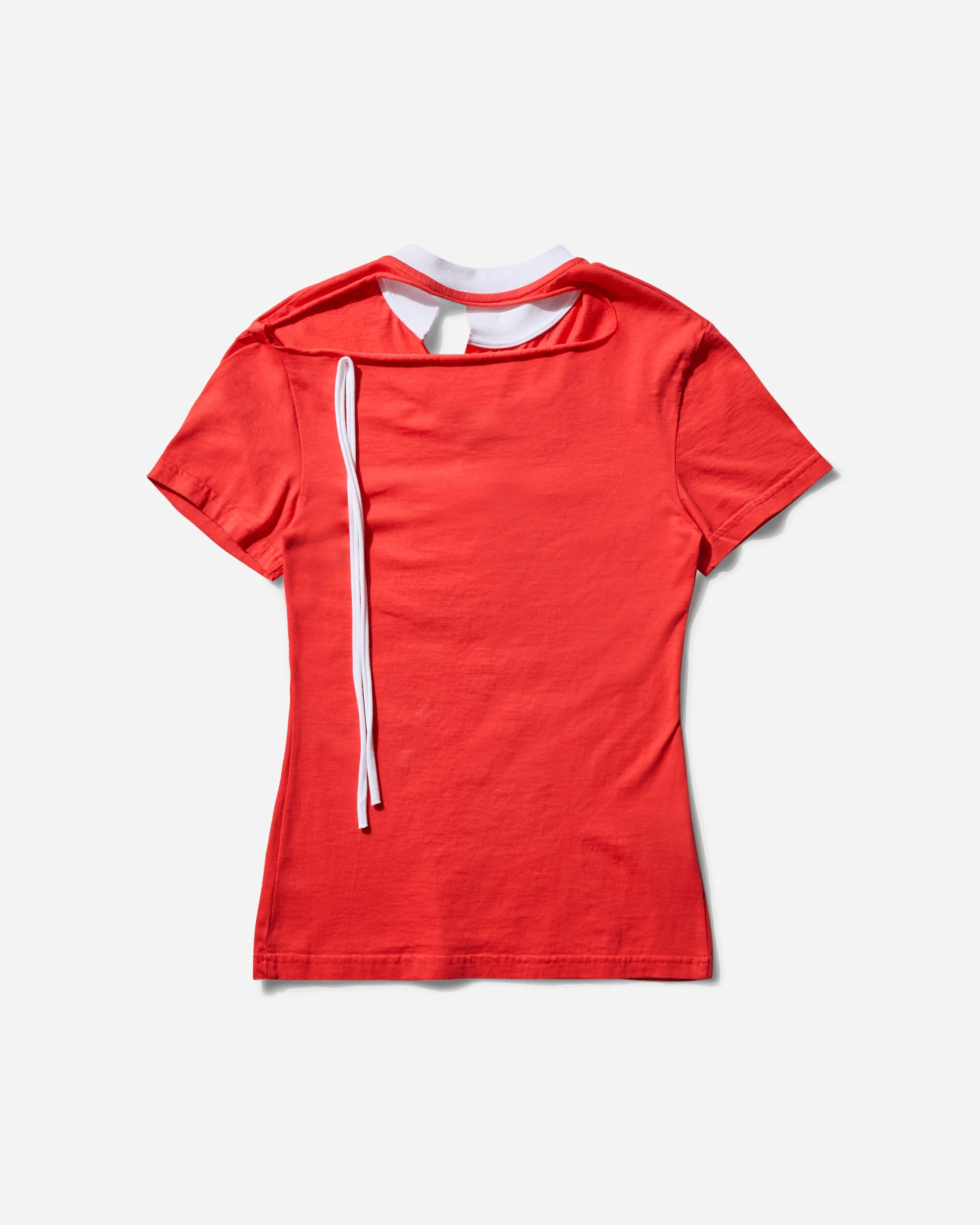 Women's Cut Out T-Shirt Red - Image 2