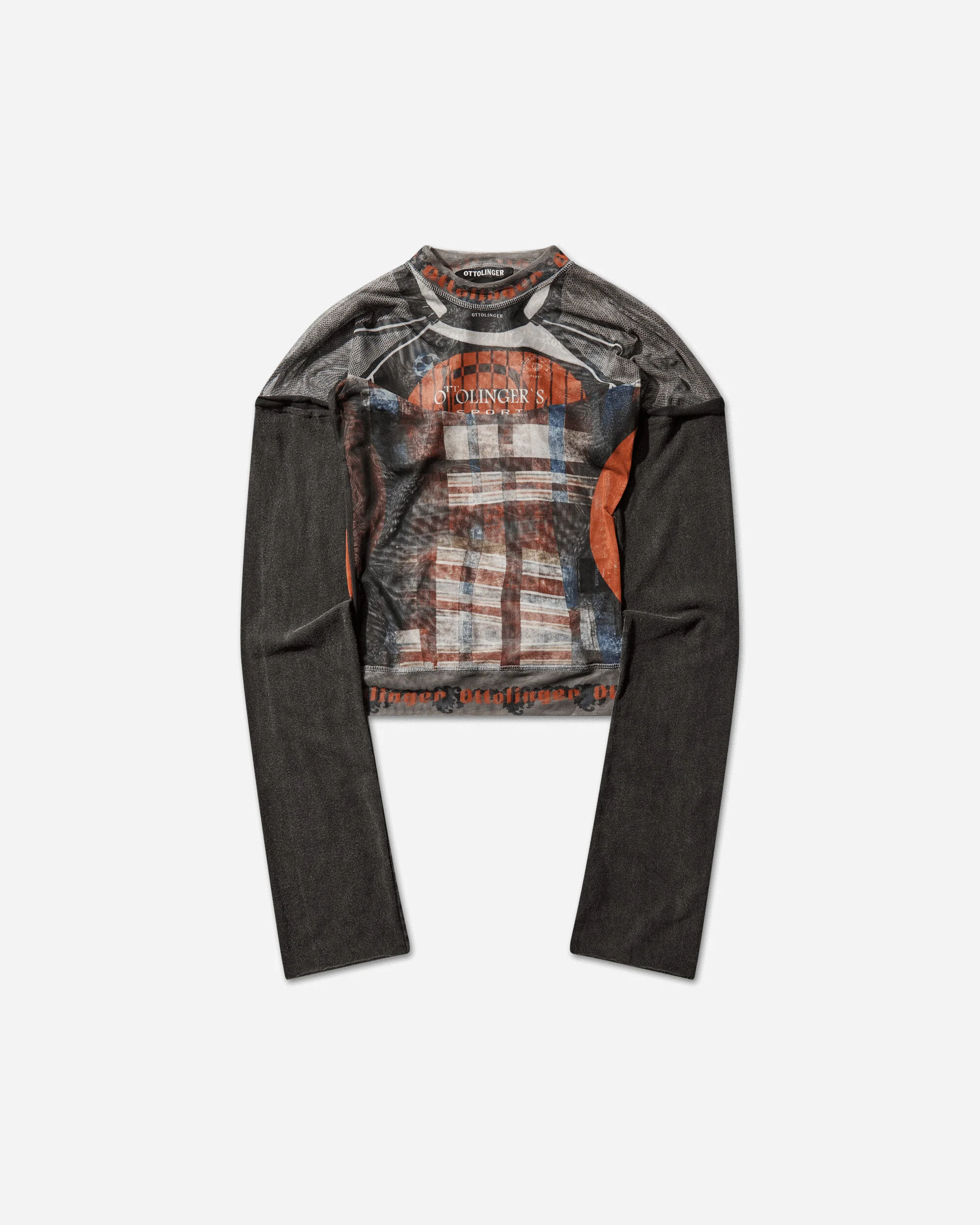 Women's Mesh Hybrid Longsleeve Top Racing Plaid