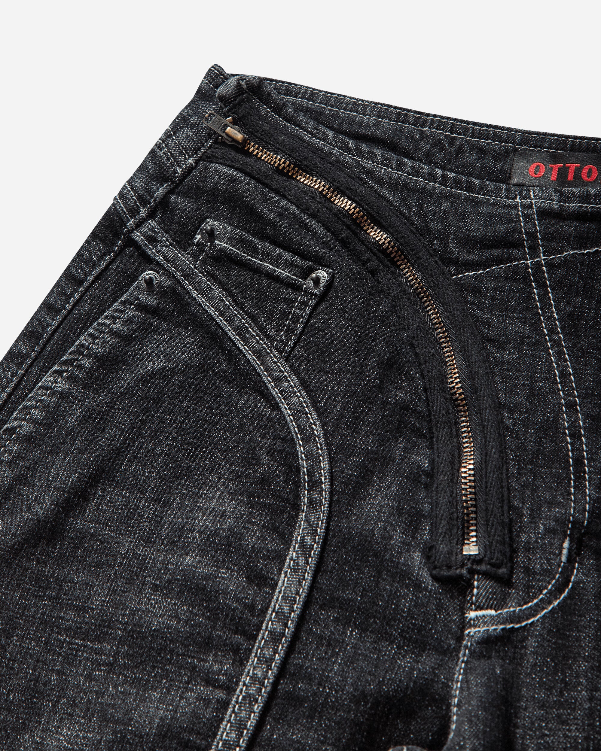 Women's Open Back Denim Pants Black - Image 3