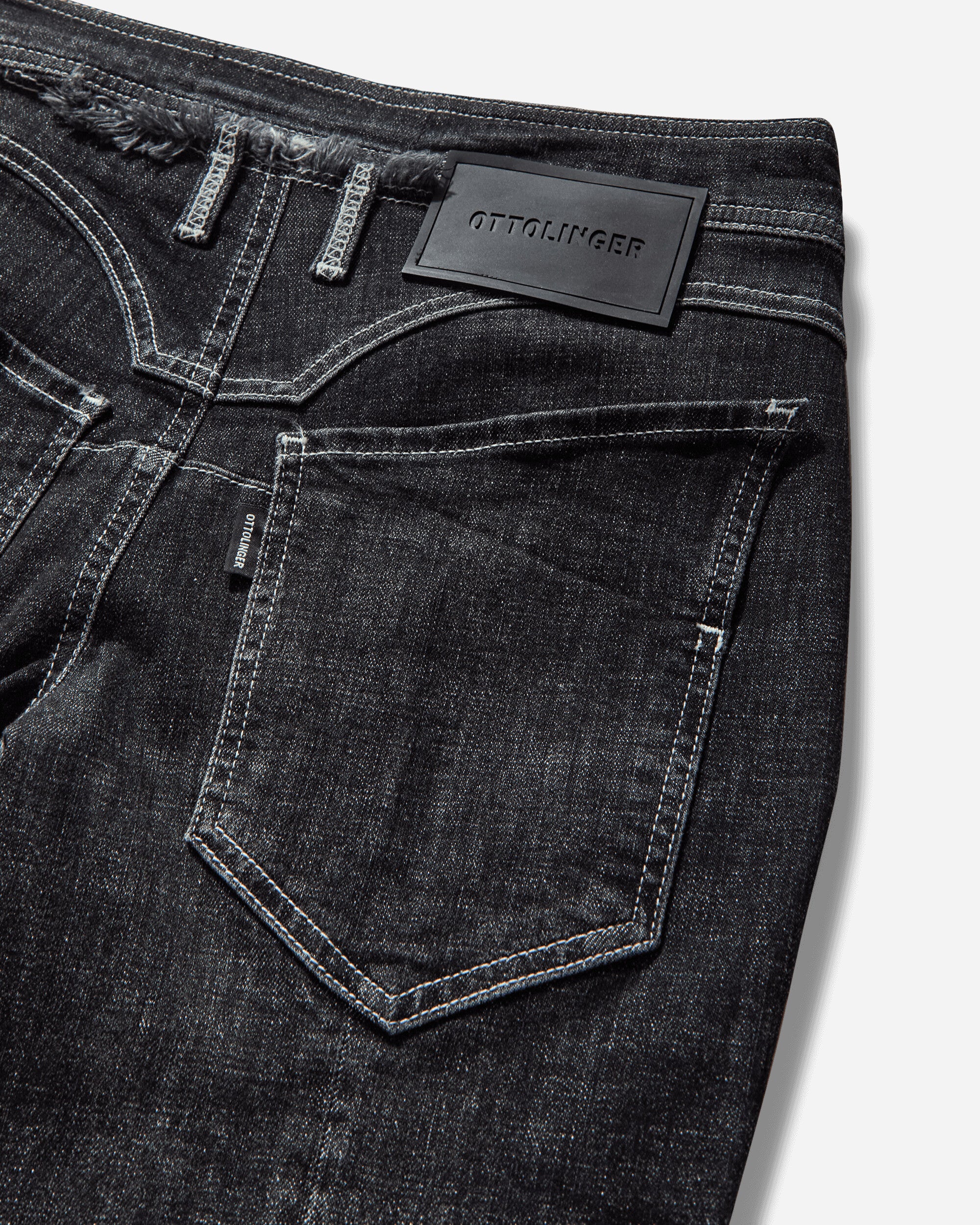 Women's Open Back Denim Pants Black - Image 4
