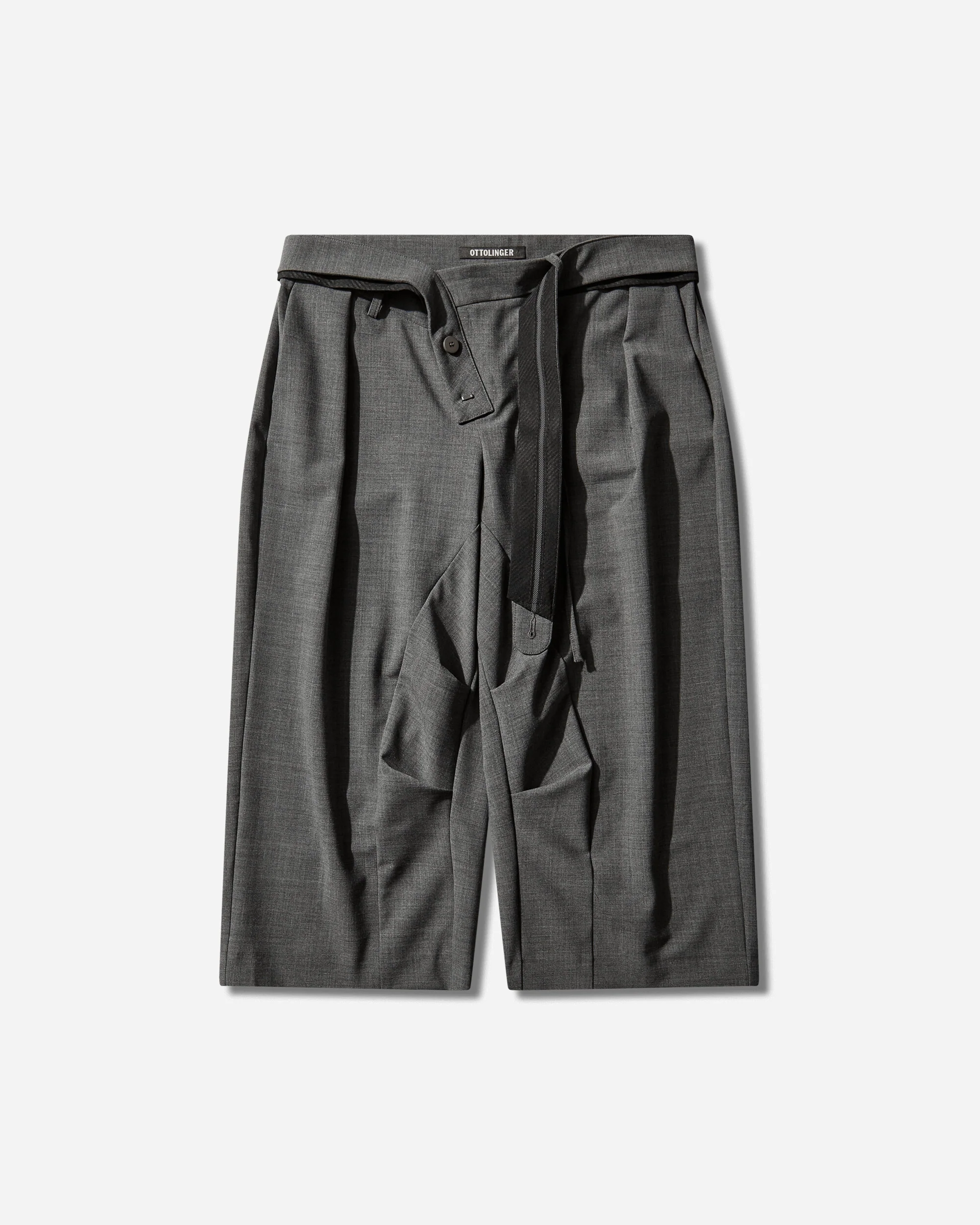 Women's Strapped Baggy Suit Shorts Grey