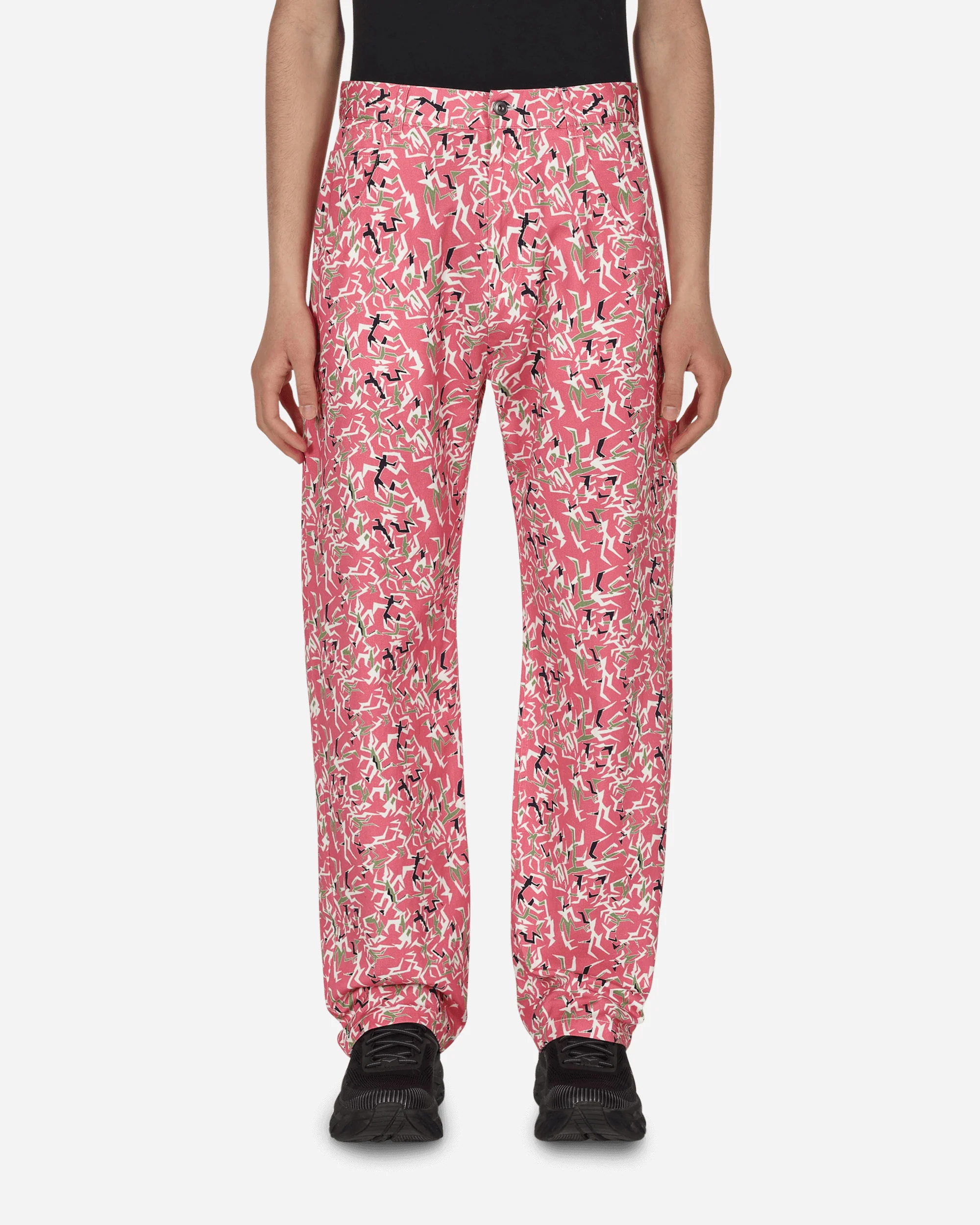 Workwear Floral Pants Pink