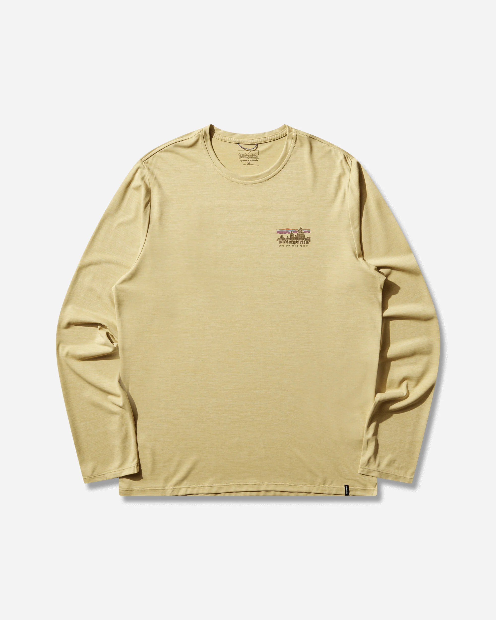 Men's Capilene Cool Daily Longsleeve Shirt '73 Skyline Limestone Yellow