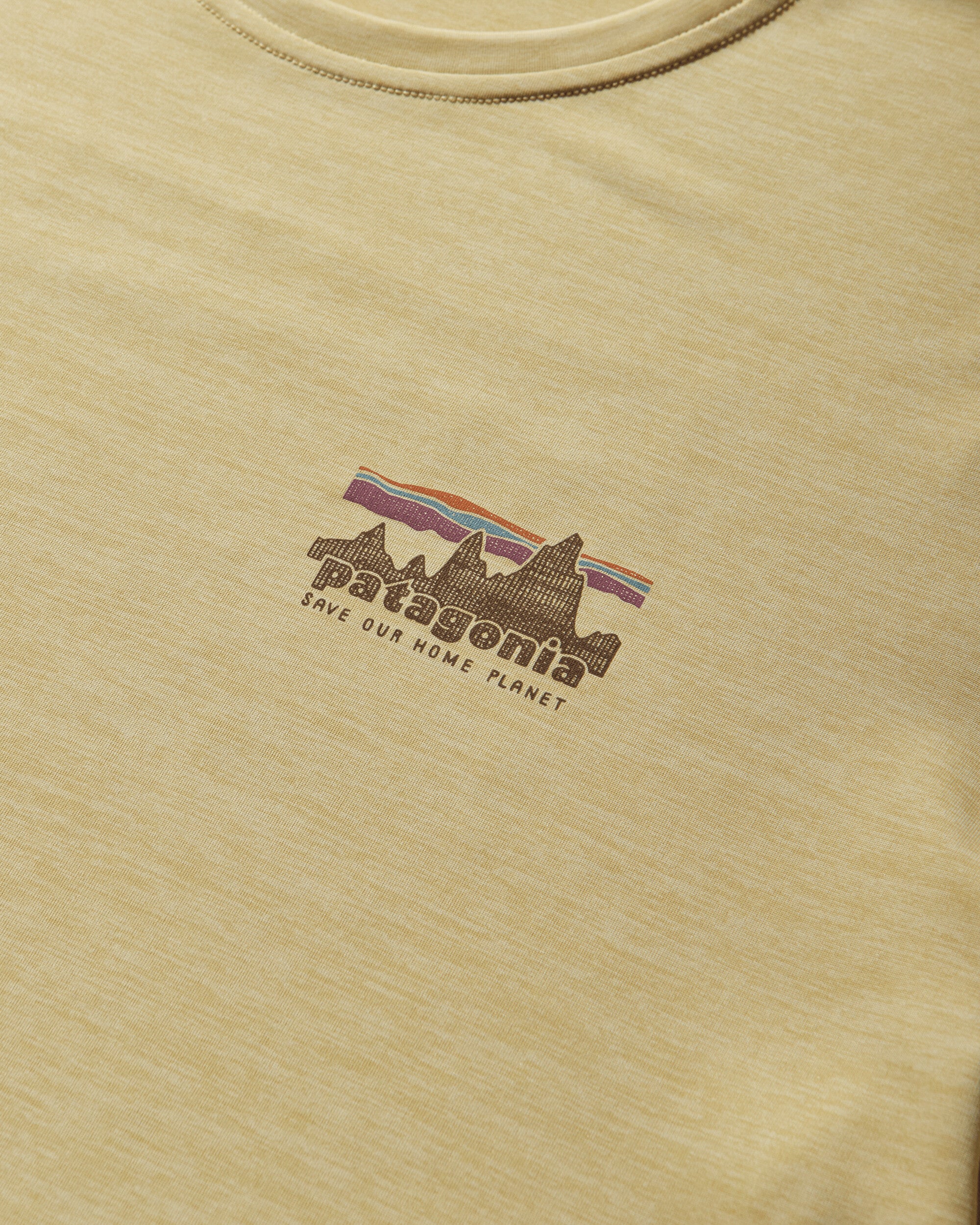 Men's Capilene Cool Daily Longsleeve Shirt '73 Skyline Limestone Yellow - Image 4