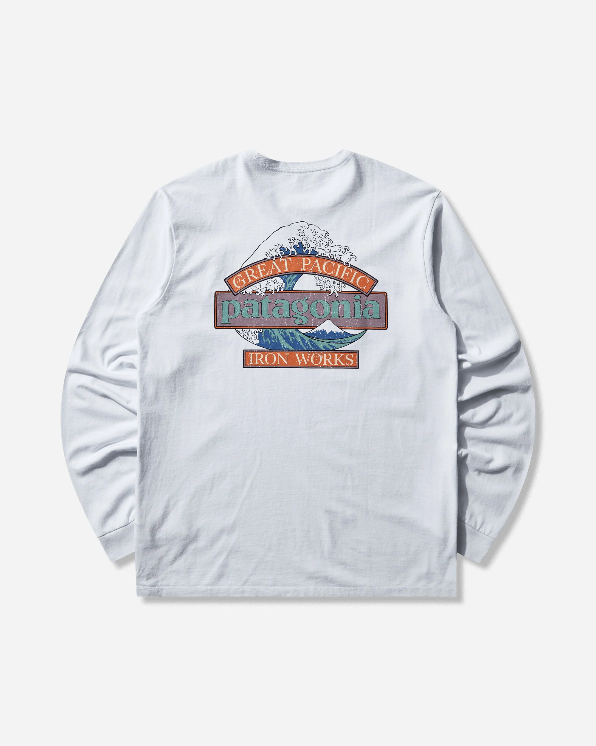 Men's Great Waves Responsibili Longsleeve T-Shirt White - Image 2