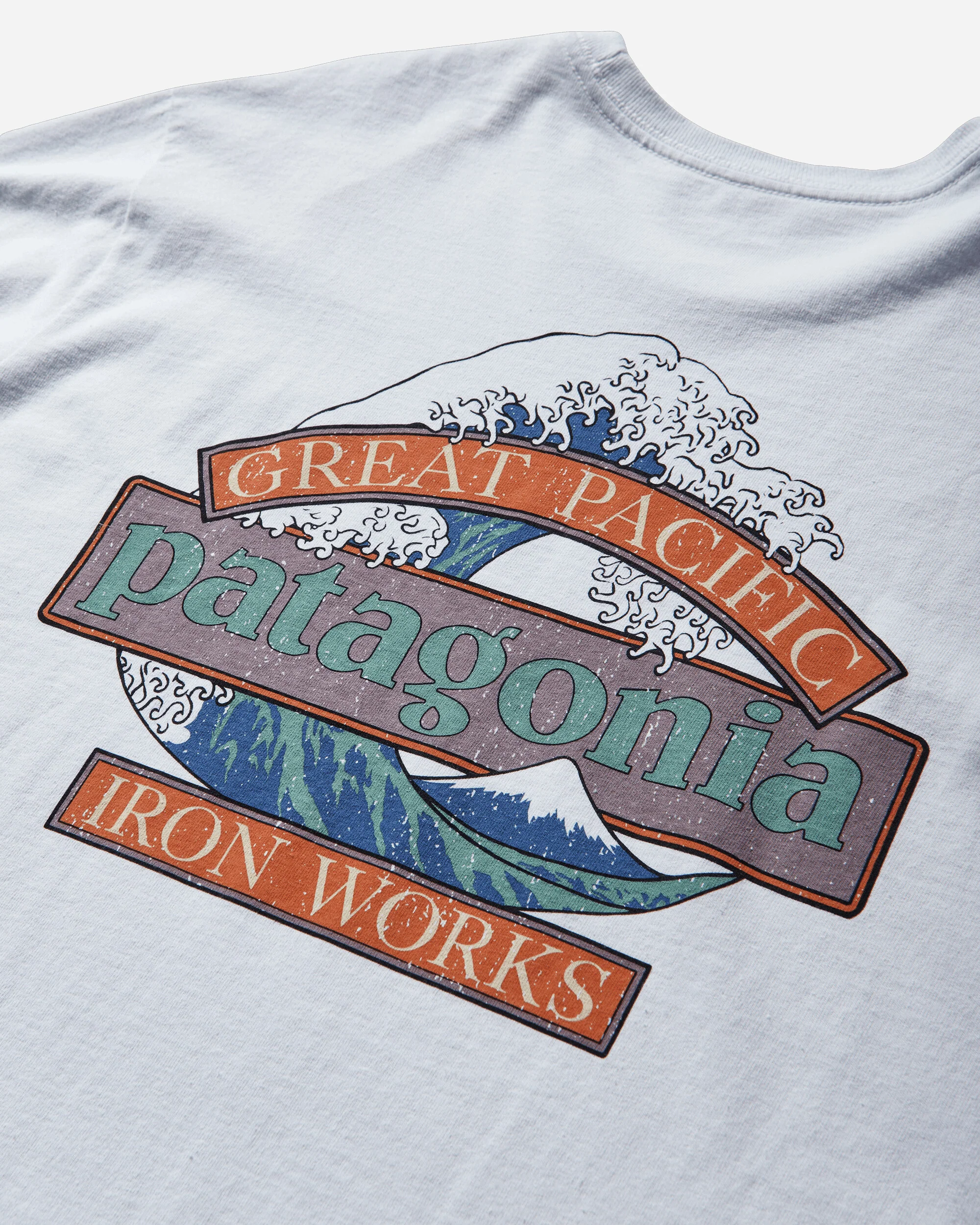 Men's Great Waves Responsibili Longsleeve T-Shirt White - Image 3