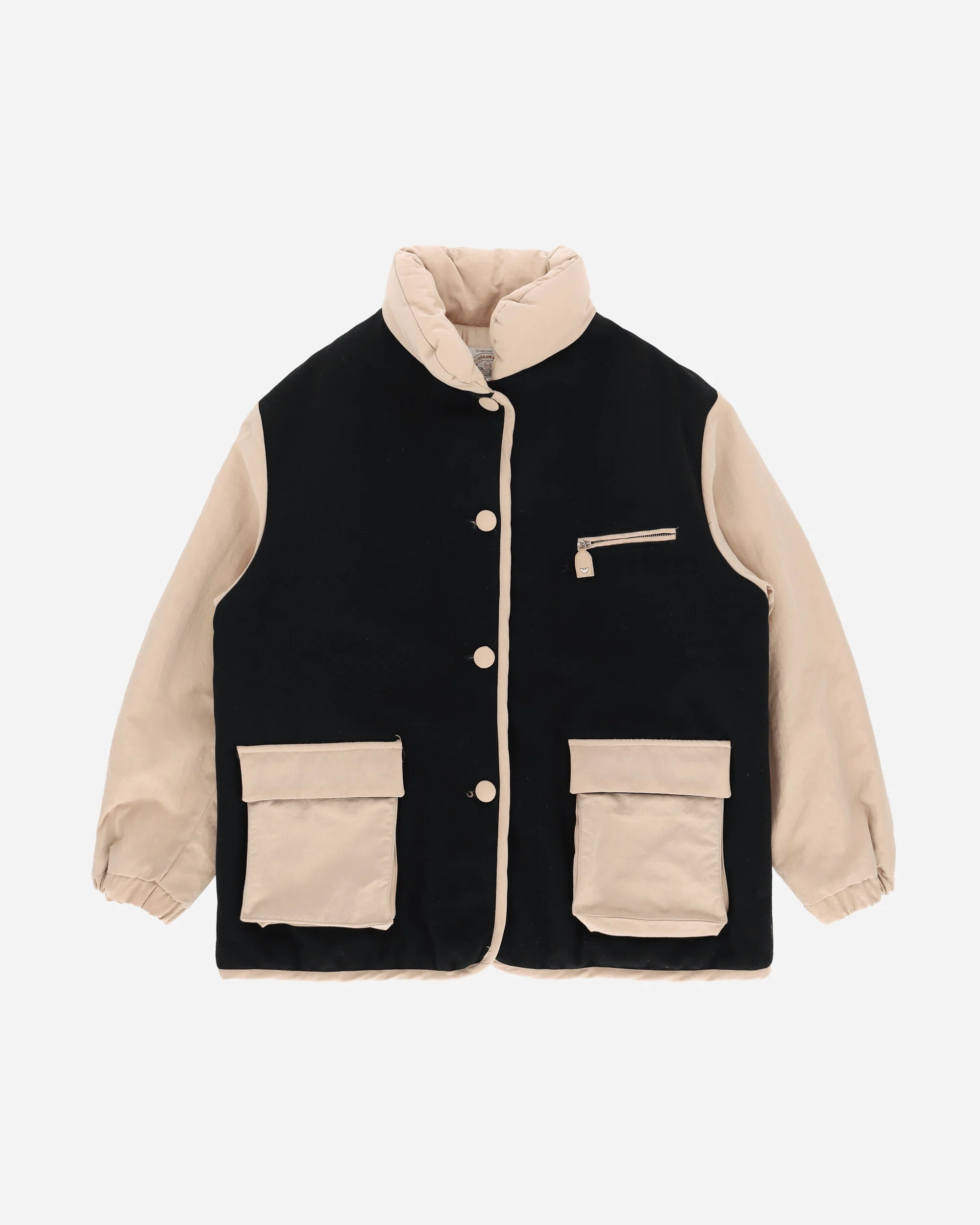 Men's Puffer Jacket Black / Beige