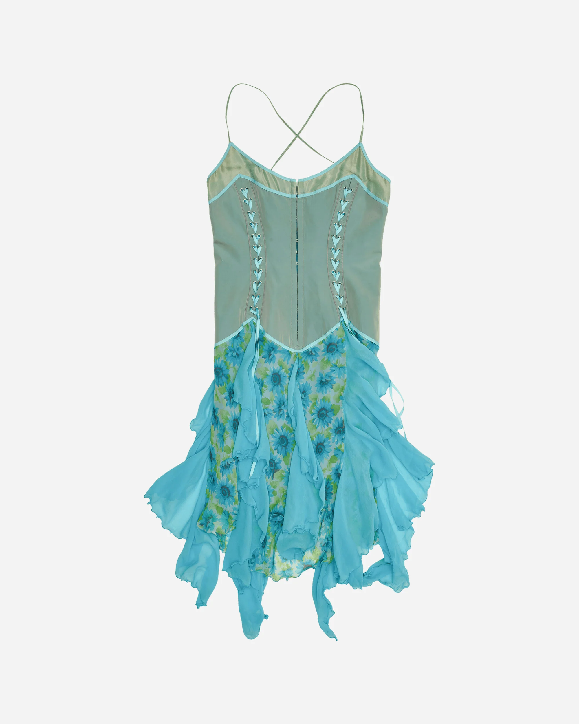Women's Silk Coset Dress Blue