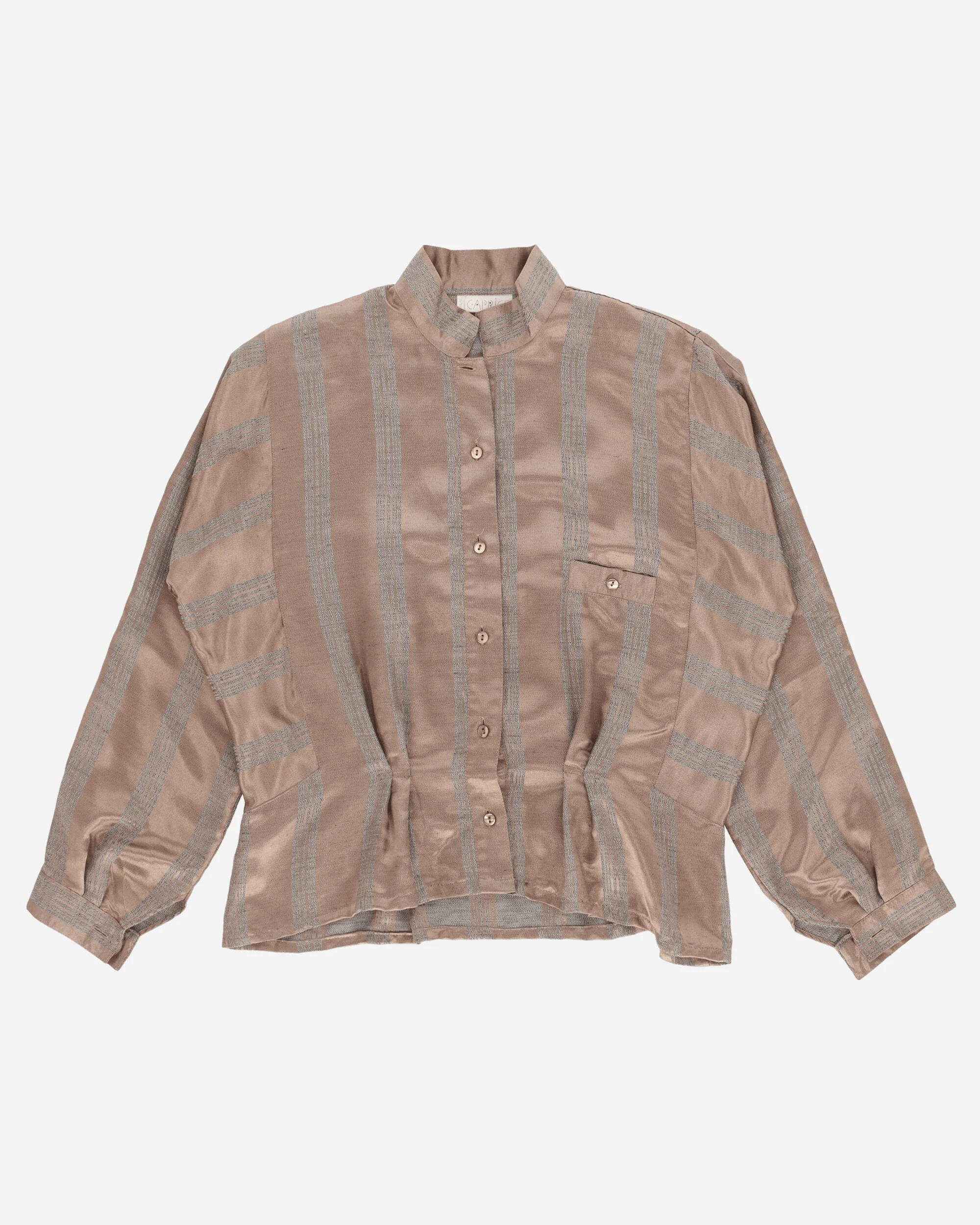 Women's Chest Pocket Longsleeve Shirt Brown