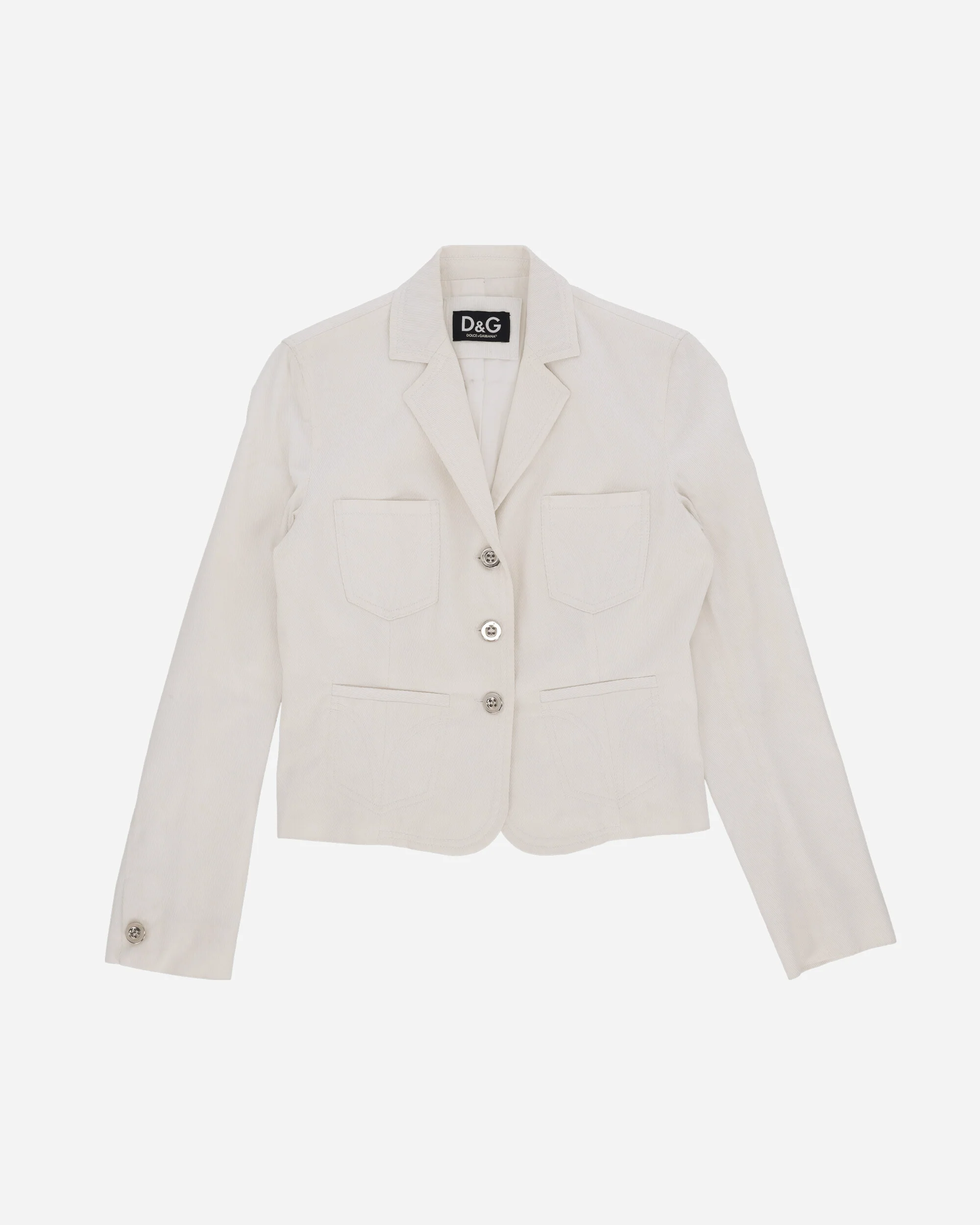 Women's Single Line Blazer White