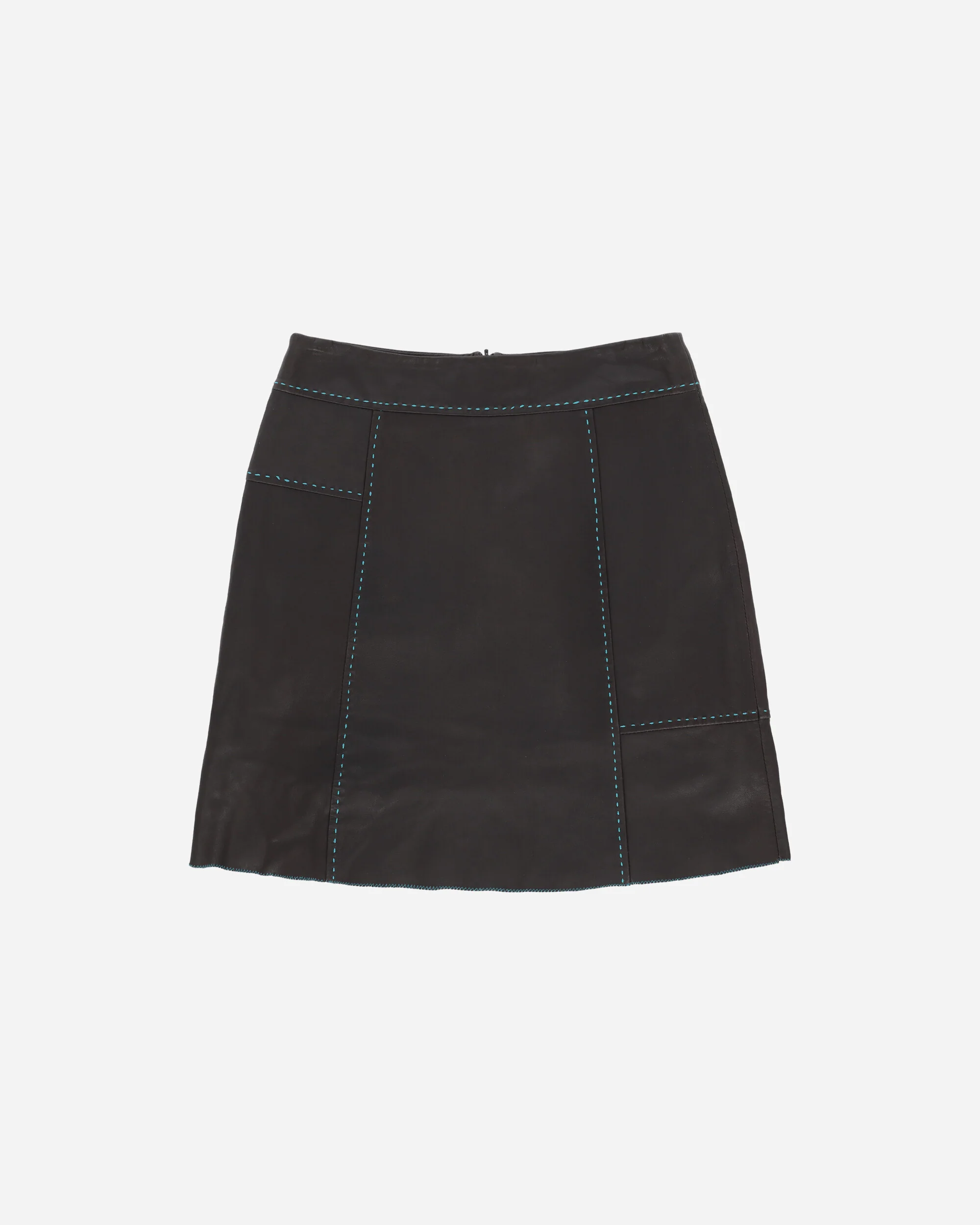 Women's Leather Skirt Brown