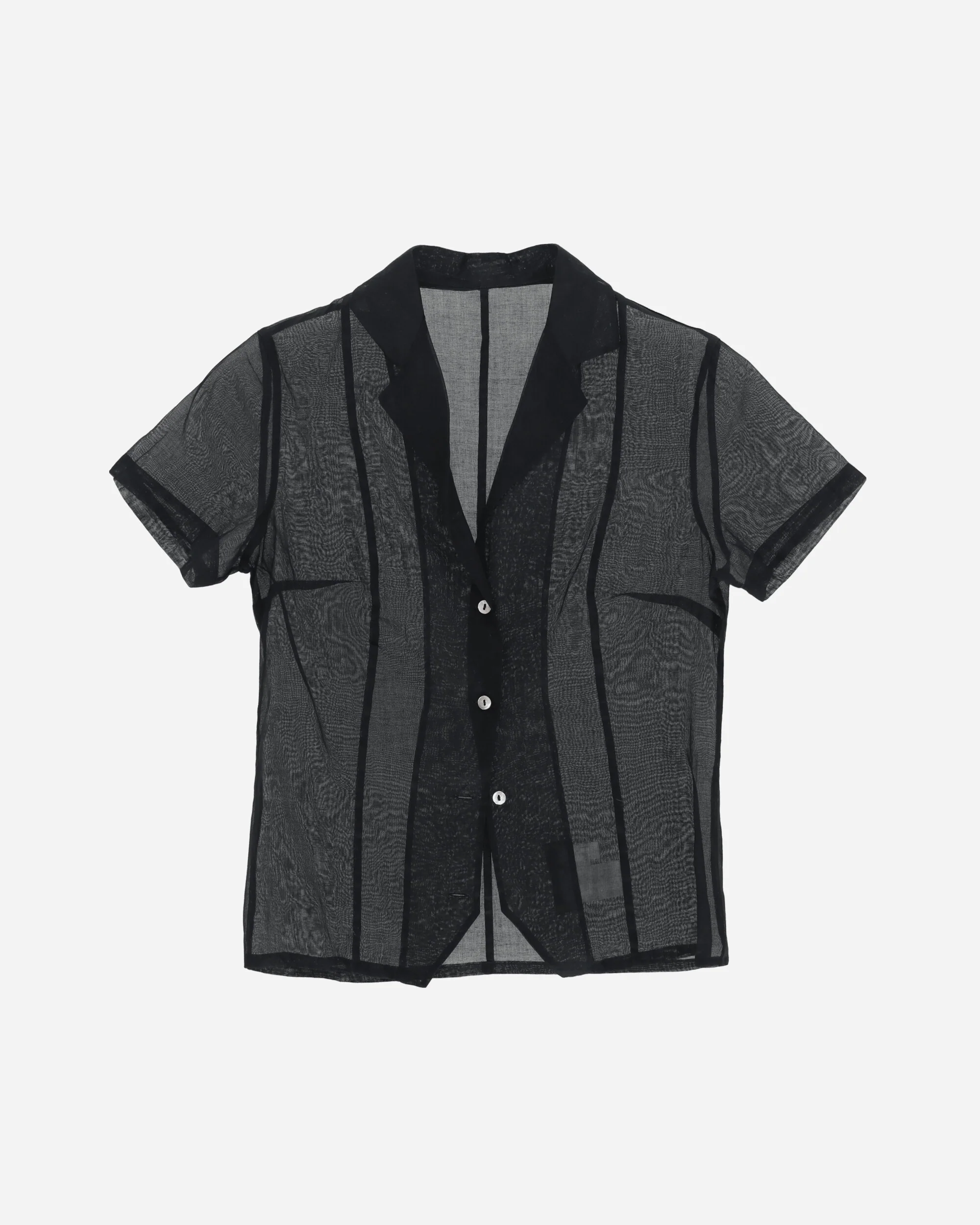 Women's Structured Mesh Top Black
